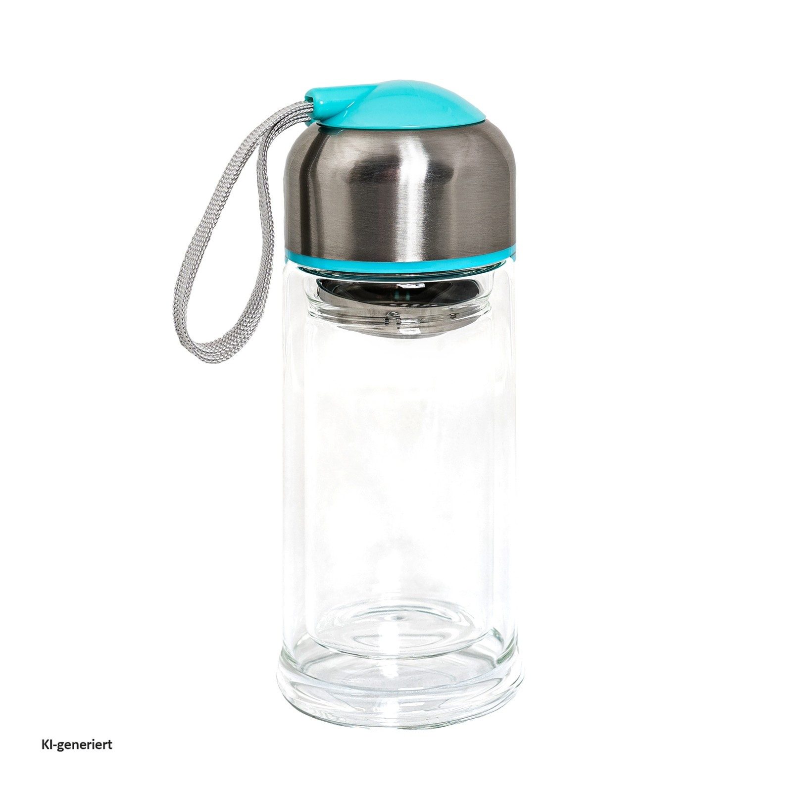 HTI-Living Trinkflasche Trinkflasche 0,3 Liter Glasflasche, Teeflasche Wasserflasche ToGo von HTI-Living