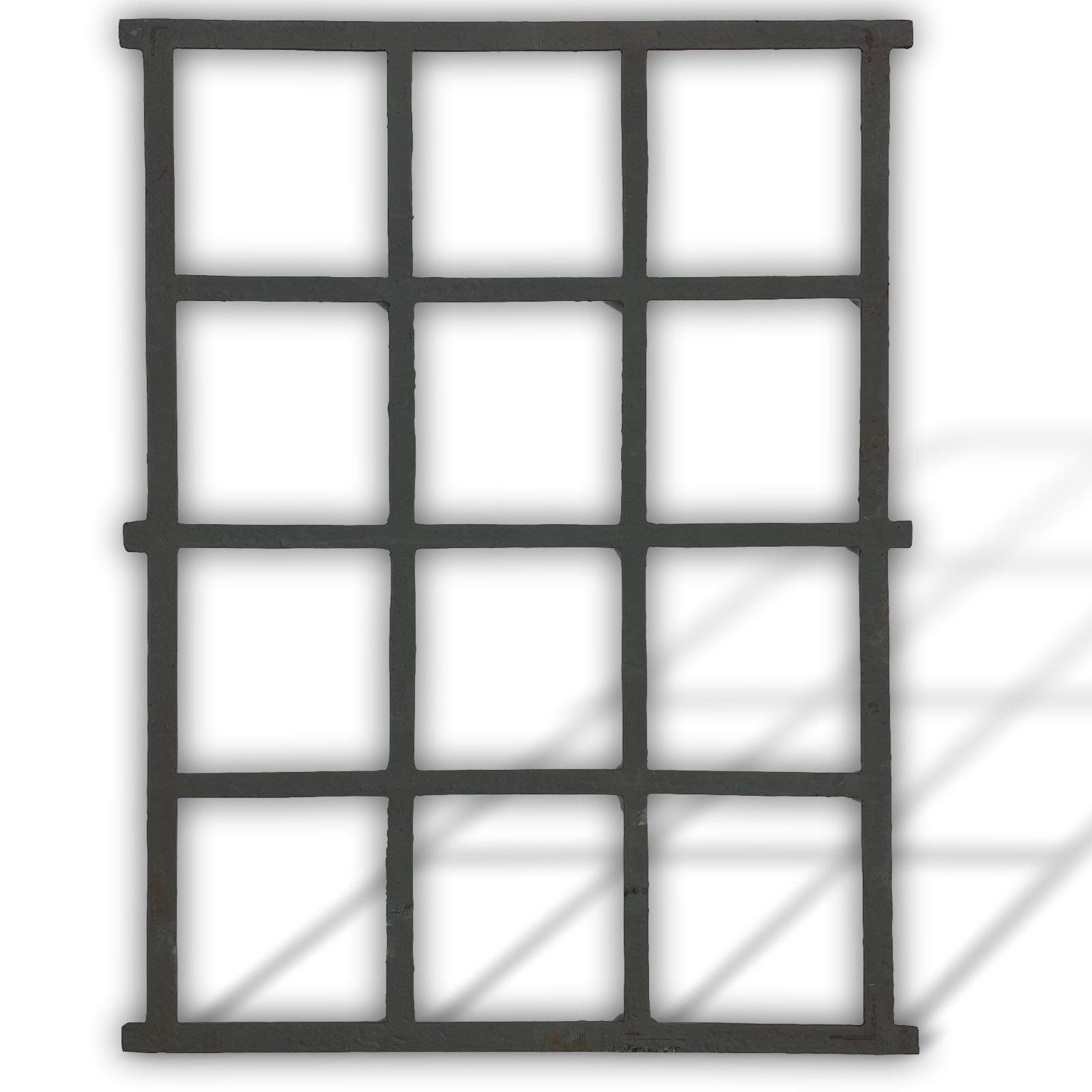 Dekoobjekt Fenster Grau Stallfenster Eisenfenster Scheunenfenster Eisen Antik-Sti