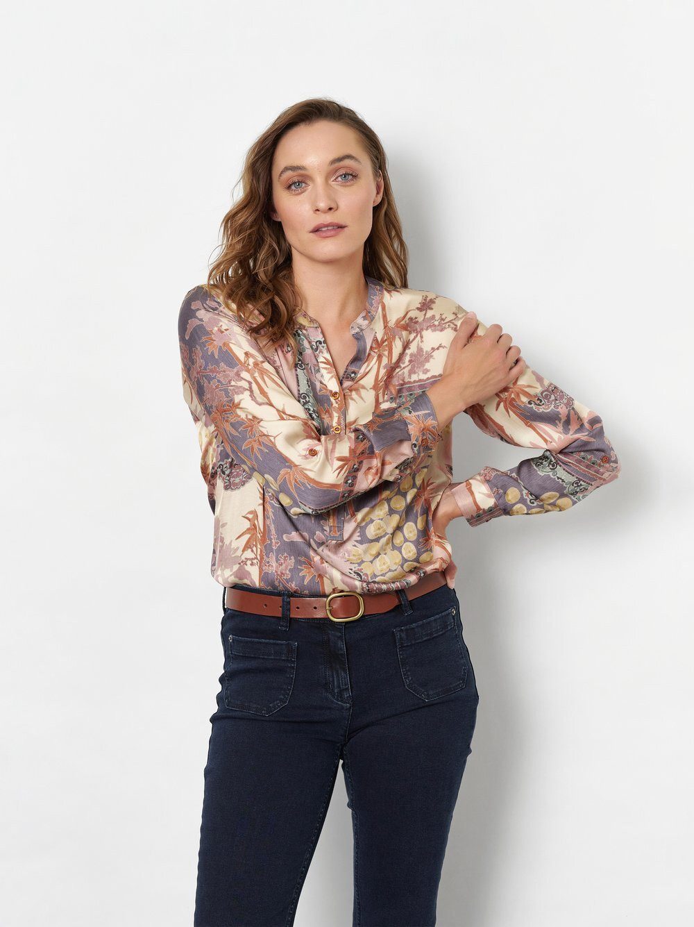 TONI Klassische Bluse Bella mit Patchwork-Print