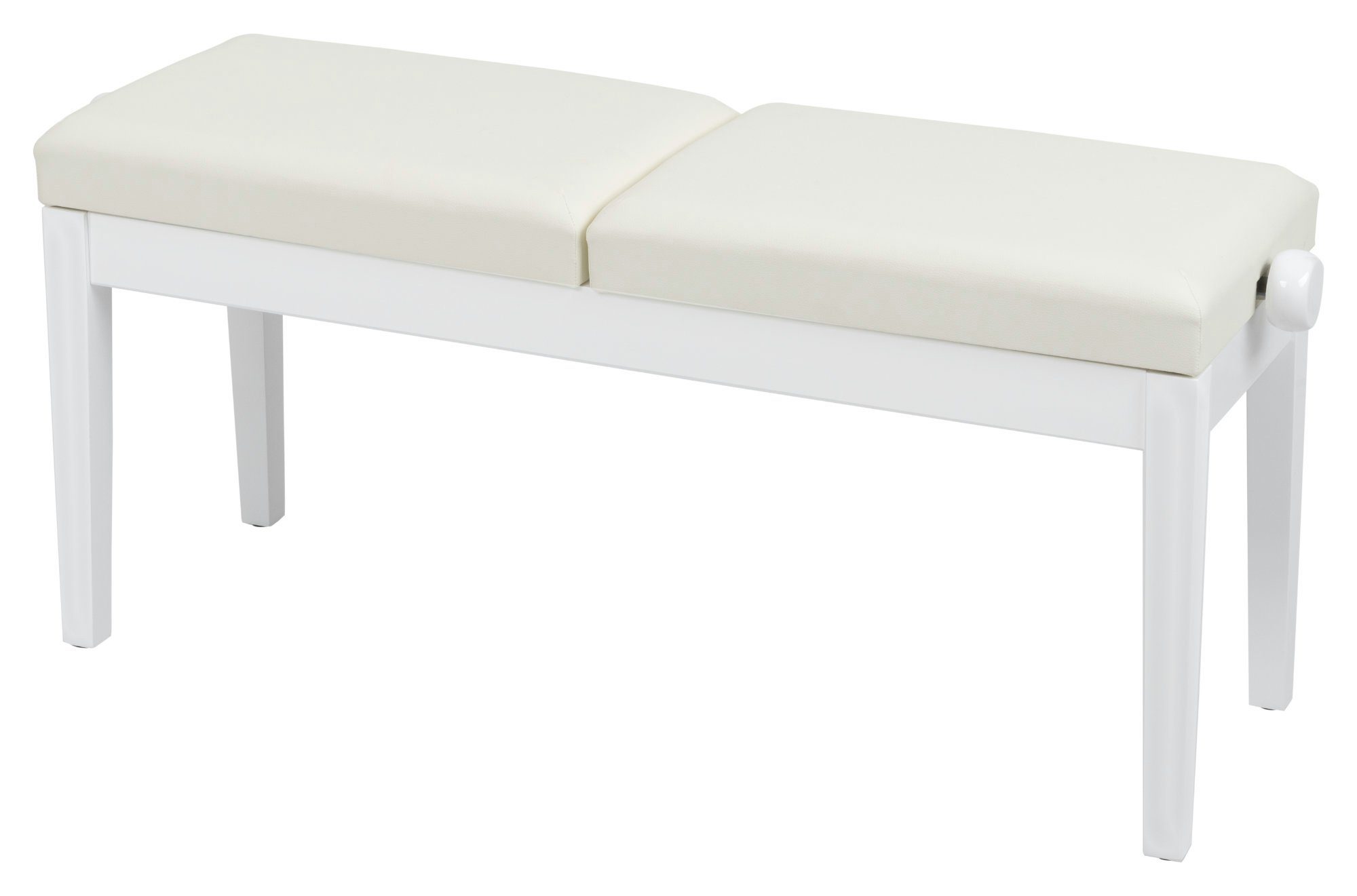 Classic Cantabile Klavierbank Doppelsitzer Pianobank für zwei Personen (Hochwertiger Klavierhocker, 1-St., Sitzflächen: je 48 x 34 cm), Höhe unabhängig voneinander verstellbar 48 - 58 cm