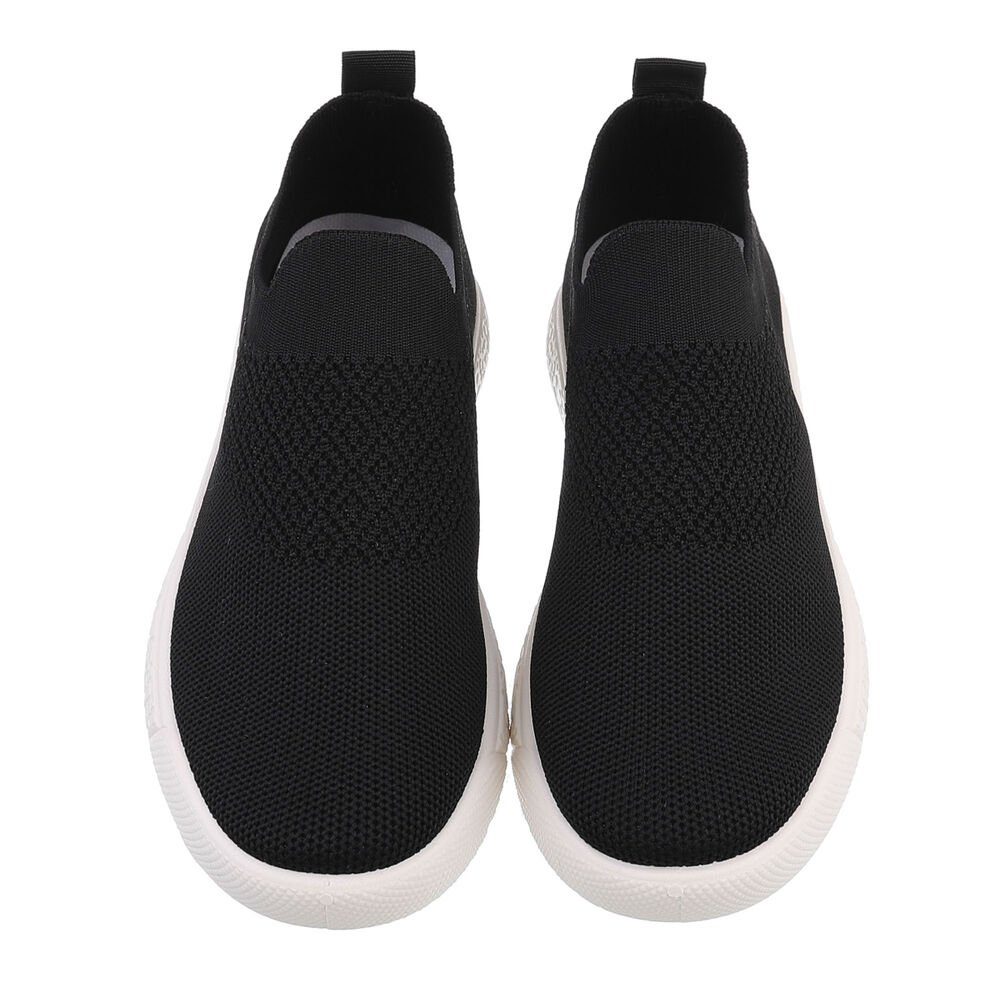 Ital-Design Damen Low-Top Freizeit Sneaker (85698386) Flach Sneakers Low in Schwarz – Bild 4 von 4