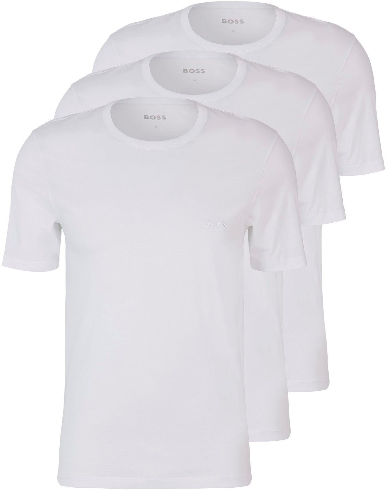 BOSS T-Shirt Rundhals BOSS ONE (Packung, 3-tlg., 3er-Pack) mit dezentem BOSS Logo-Print. Reduzierter Preis € 29,99. Unverbindliche Preisempfehlung € 44,95, (€ 10,00 pro 1 Stk)