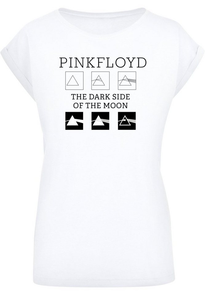 F4NT4STIC T-Shirt Pink Floyd Pyramids Minimalistic Prism Logo Dreieck Damen,Premium  Merch,Regular-Fit,Kurze Ärmel,Bandshirt