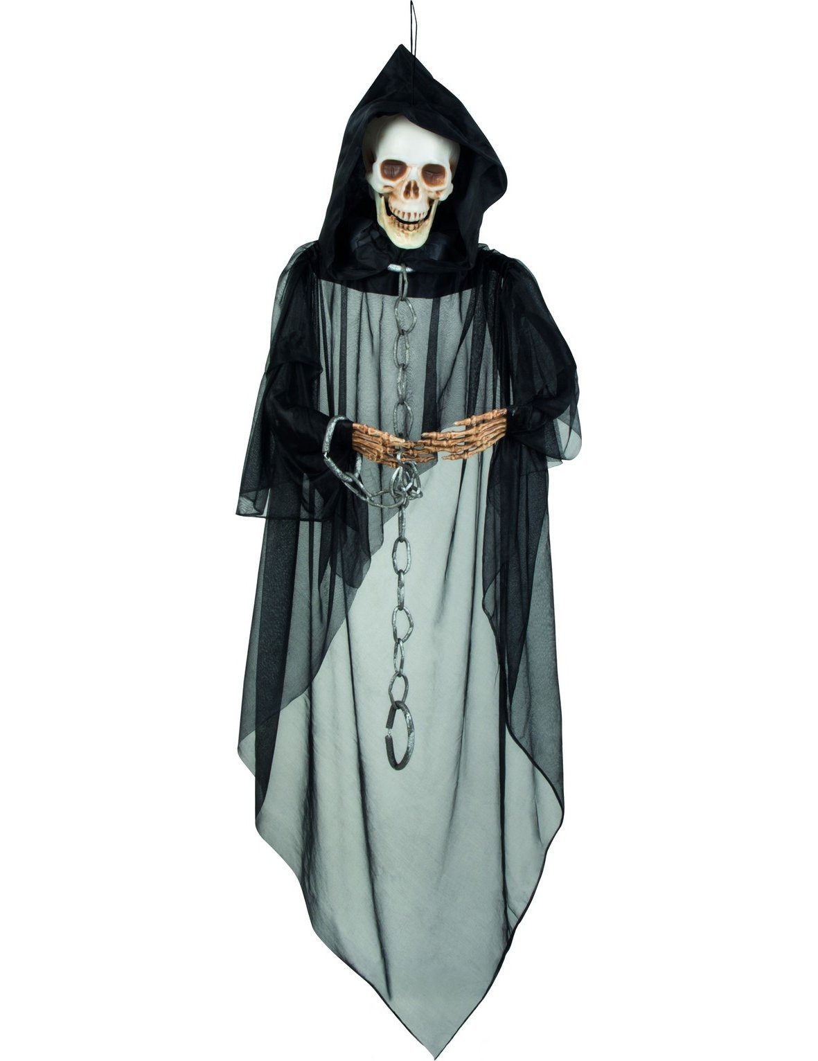 Boland Monster-Kostüm Gruseliger Skelett-Gefangener Halloween-Hängedeko schwarz-beige 150cm