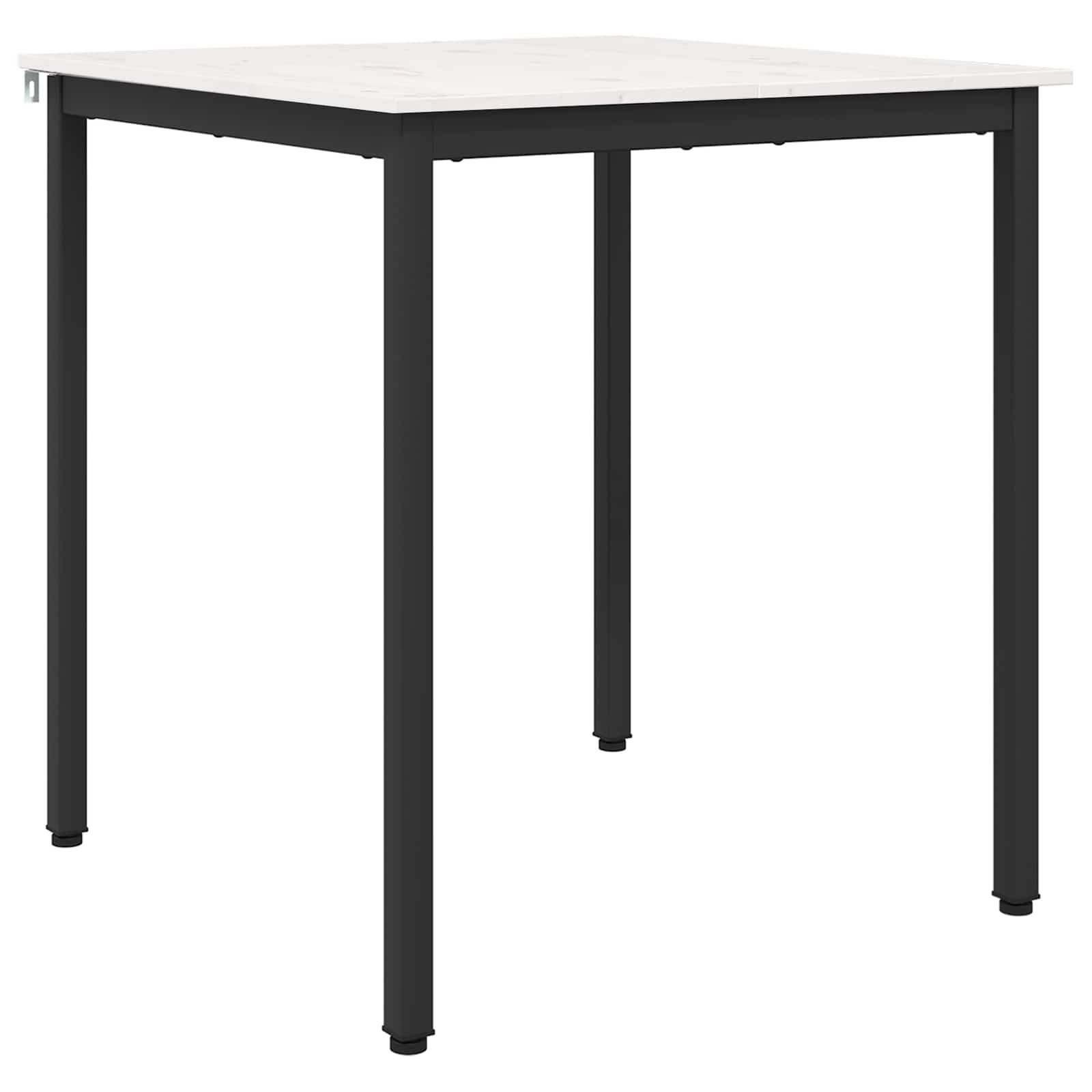 vidaXL Esstisch Esstisch Weiß 70 x 70 x 75 cm Massives Kiefernholz (1-St)