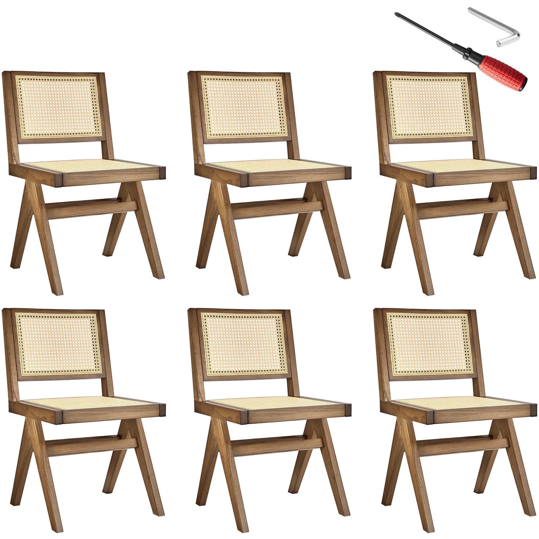 tectake Esszimmerstuhl Holzstuhl (Set., 6 St), günstig online kaufen