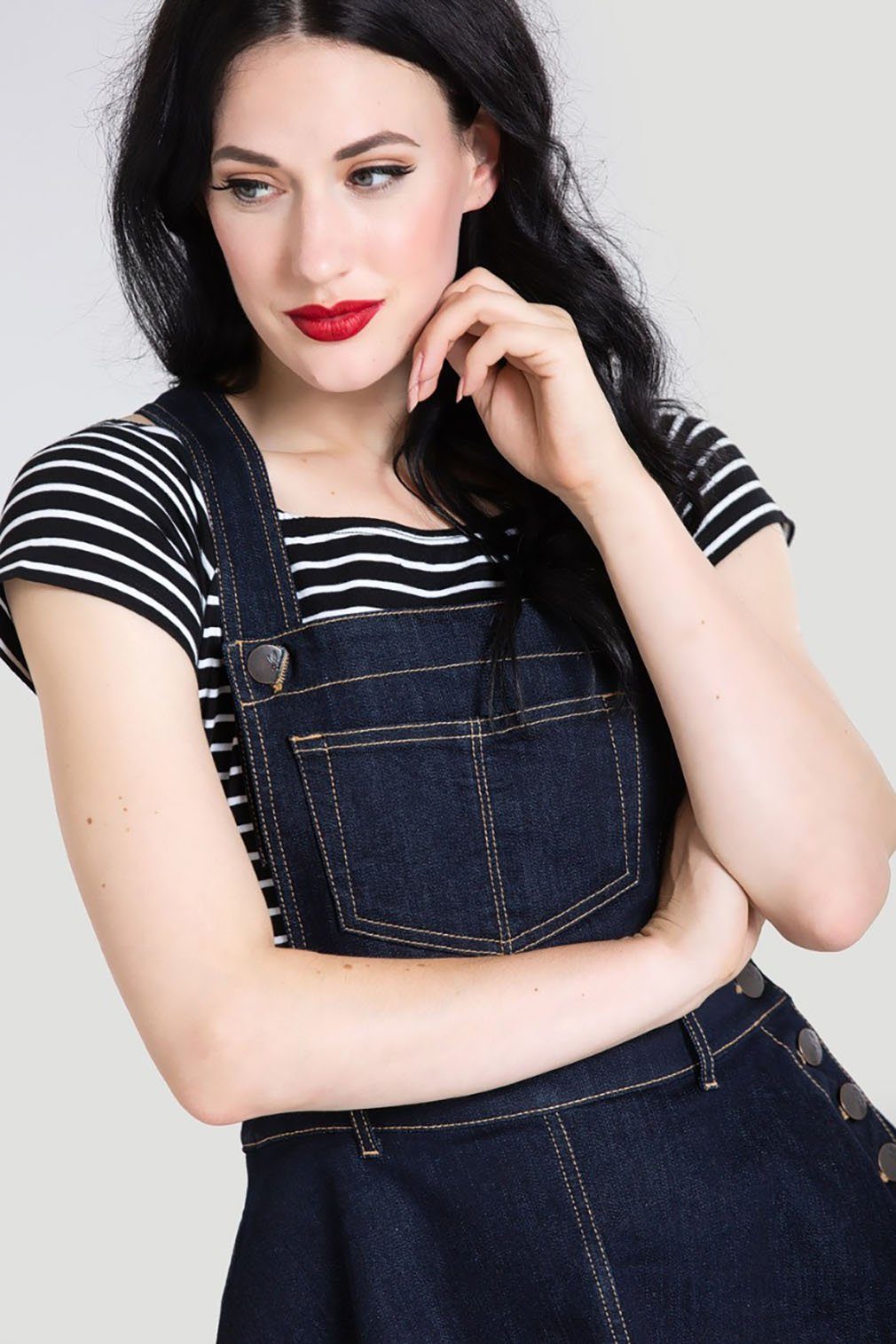 Hell Bunny A-Linien-Kleid Dakota Pinafore Dress günstig online kaufen