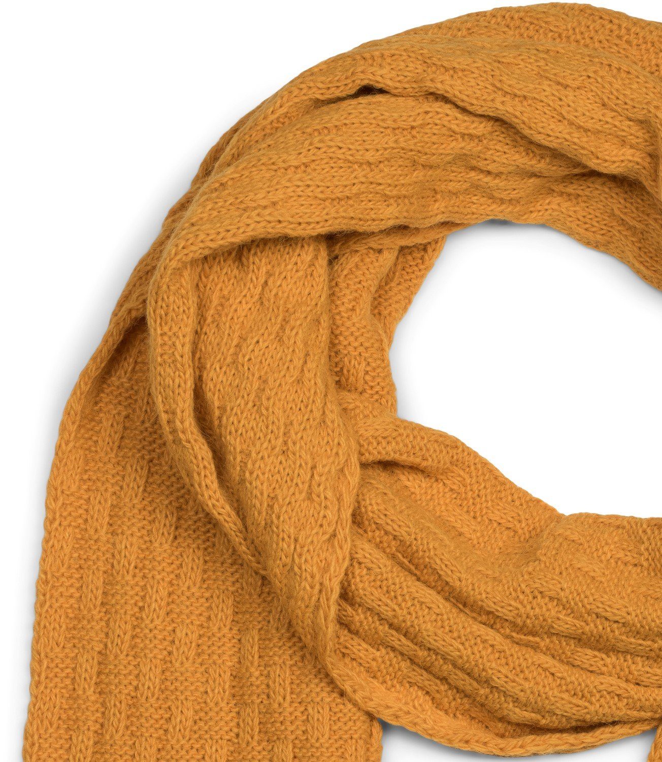 styleBREAKER Strickschal Strick Schal mit Flecht günstig online kaufen