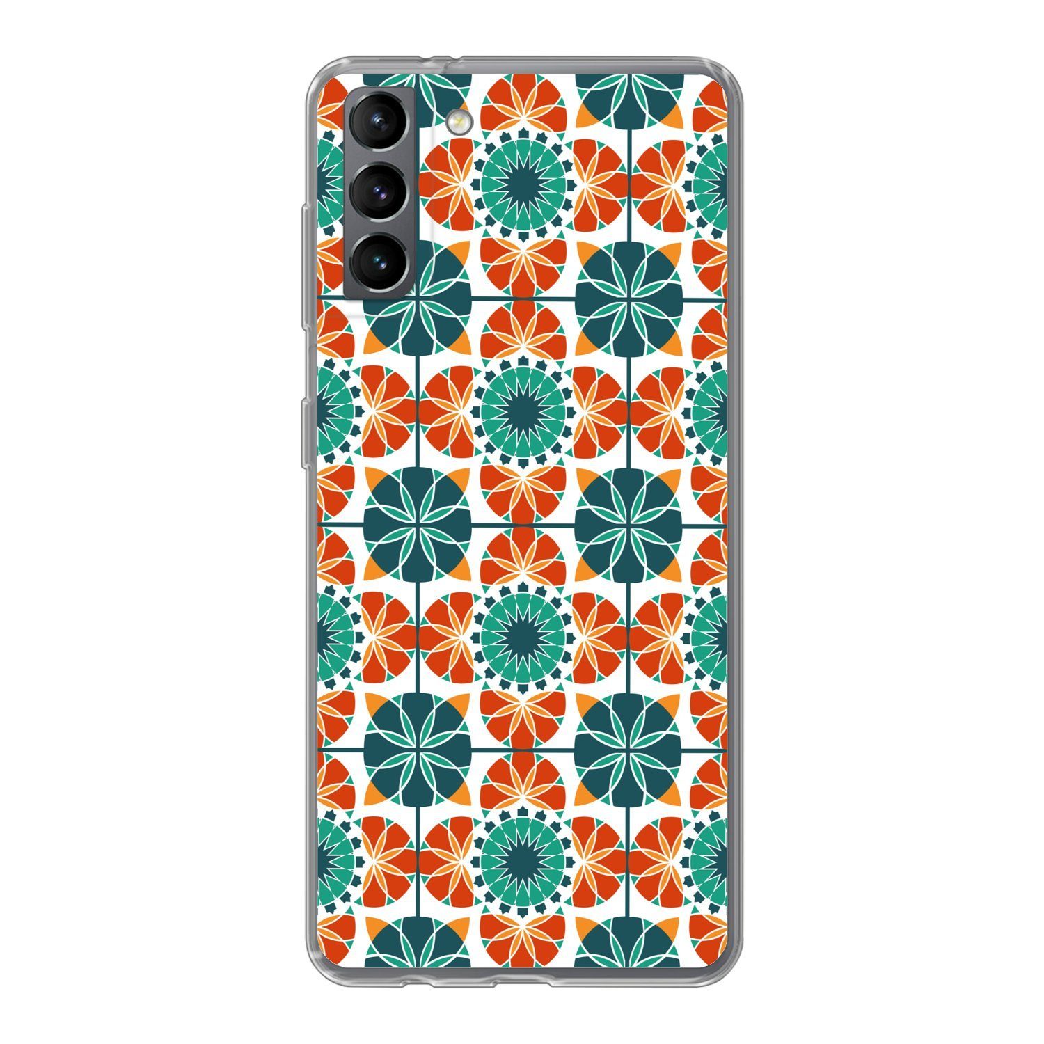 MuchoWow Handyhülle für Samsung Galaxy S21 Plus Ein symmetrisches Muster aus dem marokkani, Phone Case, Silikon, Schutzhülle Dünn