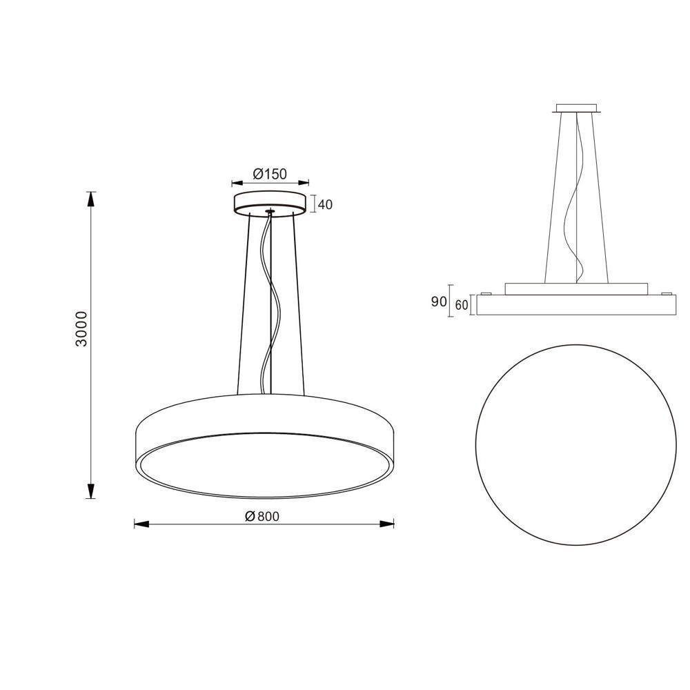 Deko-Light LED Pendelleuchte LED Pendelleuchte Leuchtmittel Hängeleuchte, fest verbaut, 2x Angabe, warmweiss, Menkar enthalten: in 800 Ja, Pendellampe, Schwarz keine LED, 47,5W 7800lm, Pendelleuchte