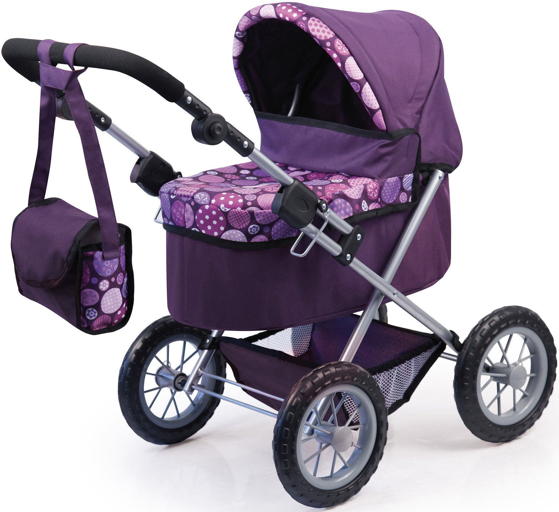 Image of Bayer Puppenwagen »Trendy, lila«, mit Wickeltasche