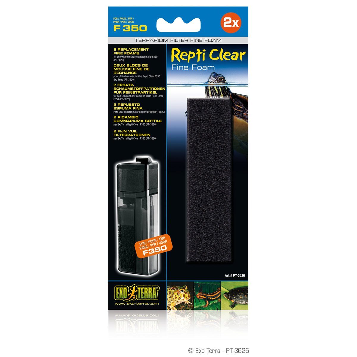 Exo Terra Ersatzfilter Ersatz Schaumstoff fein für Repti Clear F350
