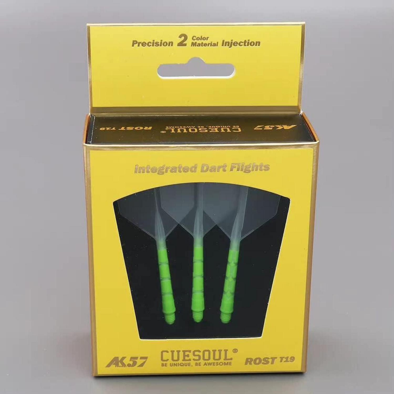 LuxusKollektion Dartpfeil Dartschaft Eisflug und grüner Schacht 1 L-74mm-große Flügelform