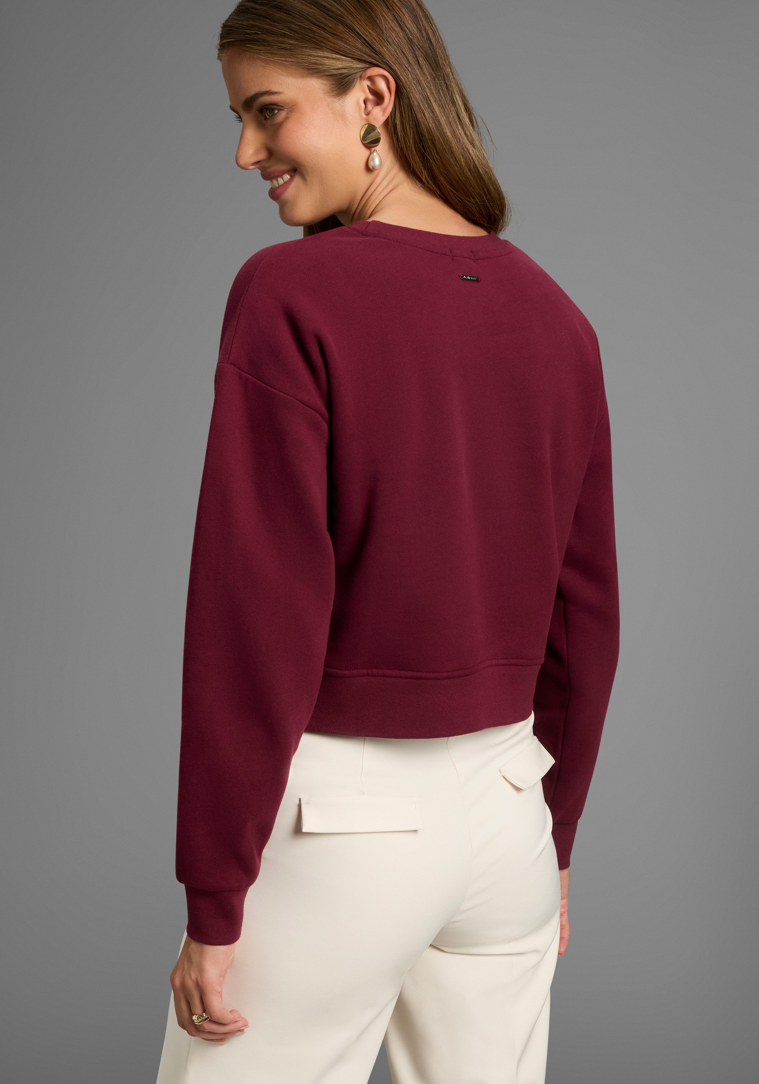 Laura Scott Sweatshirt Cropped Form günstig online kaufen