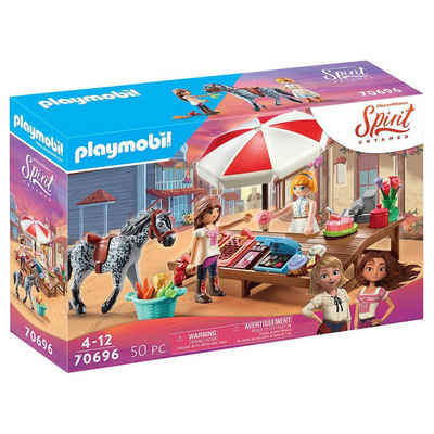 Playmobil® Spielwelt Spirit Untamed Miradero Süßigkeitenstand 70696, Pferd Pferd Hof Verkaufsstand Marktstand Spielzeug-Set