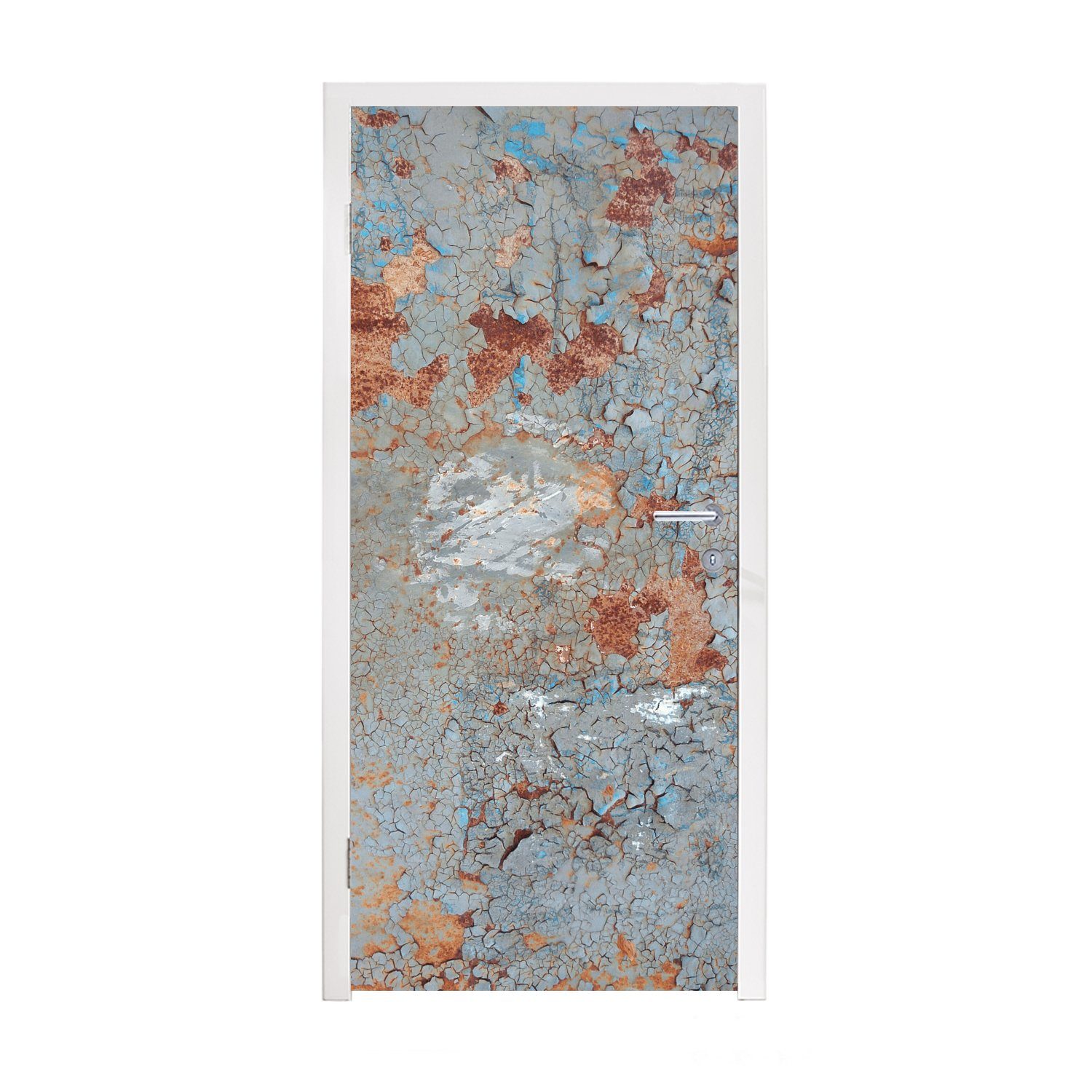 MuchoWow Türtapete Rost - Farbe - Metall, Matt, bedruckt, (1 St), Fototapete für Tür, Türaufkleber, 75x205 cm