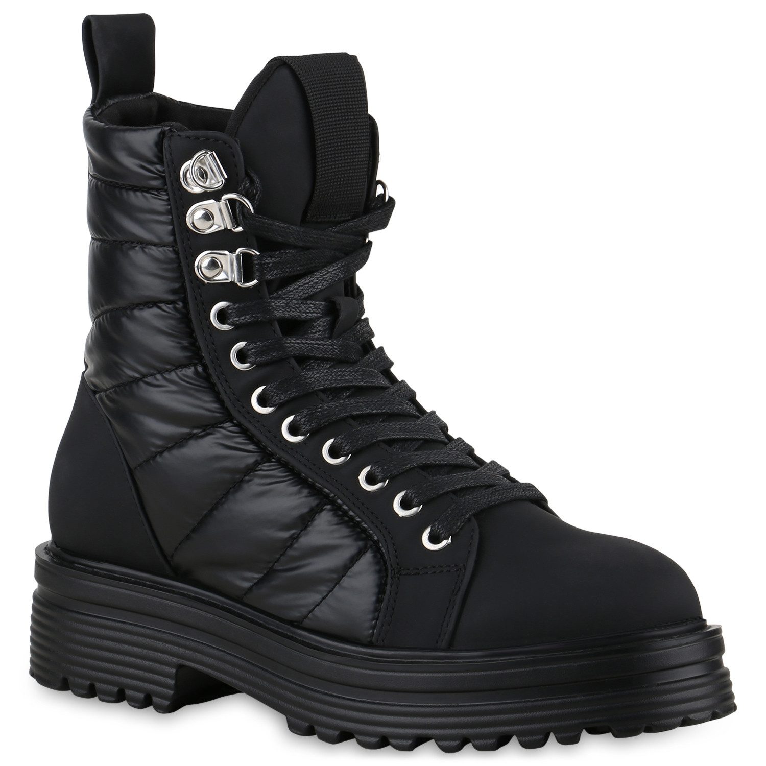 VAN HILL 839993 Schnürstiefelette Damen Сапогиetten Schnürstiefeletten Gesteppt Profil-Sohle