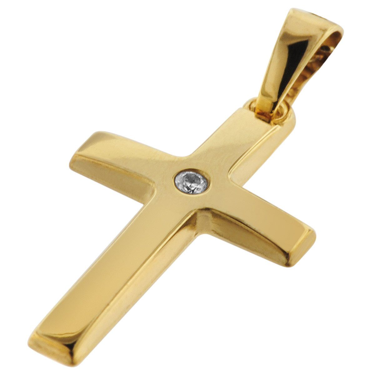 trendor Panzerkette Gold Kreuz 585 mit günstig online kaufen