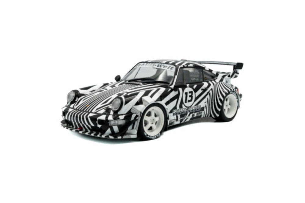 Modellauto Porsche RWB Bodykit The Zebra 2022 schwarz weiß