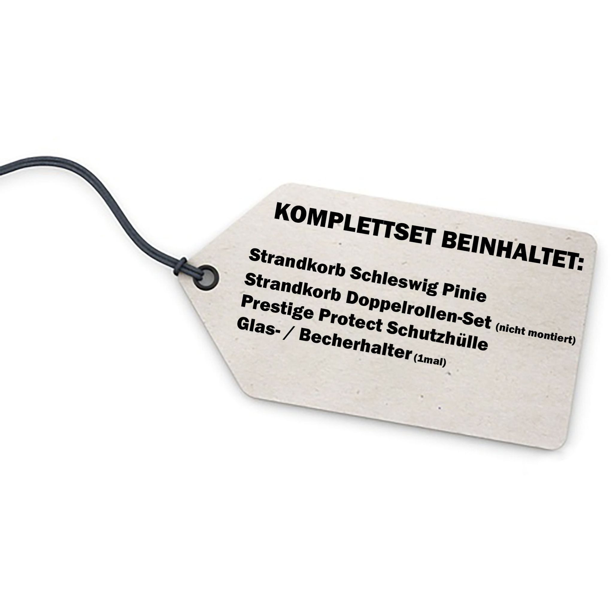 bene living Strandkorb Schleswig Pinie 2-Sitzer - PE mokka - Modell 553, BxTxH: 120x80x160 cm, Volllieger, Ostsee-Strandkorb, (Strandkorb-Komplettset, 4-tlg., Strandkorb, Schutzhülle, Doppellenkrollen und Glas-/Becherhalter), inkl. Windschutzfolie, Bistrotischen und bequemer Polsterung