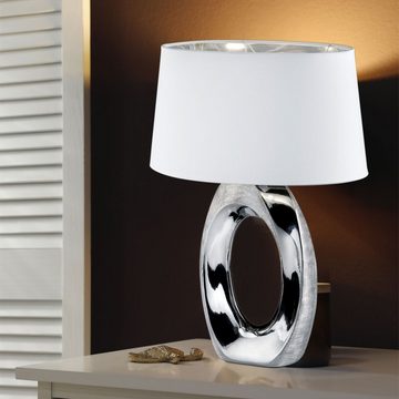 etc-shop Schreibtischlampe, Leuchtmittel inklusive, Warmweiß, Schreib Nacht Tisch Lampe Wohn Schlaf Zimmer Textil Lampe