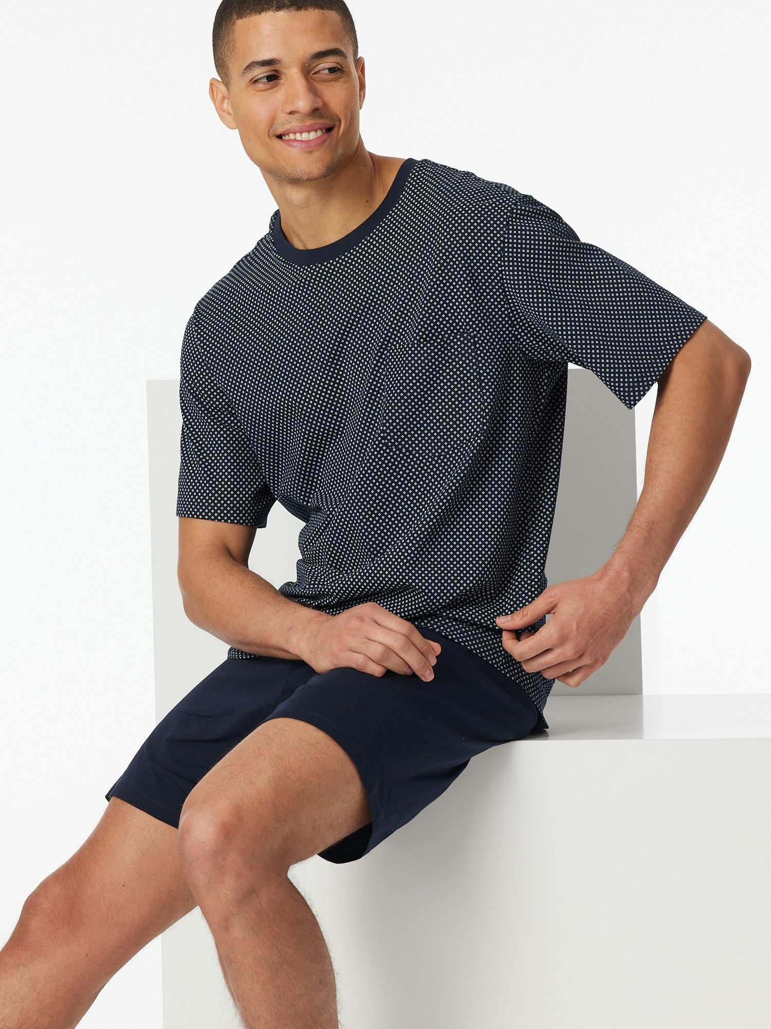 Schiesser Pyjama Schlafanzug kurz - Comfort Essentials (2 tlg) schlafanzug günstig online kaufen