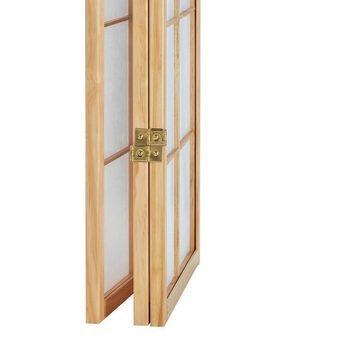 Homestyle4u Paravent Raumteiler Trennwand Bambusmuster Sichtschutz Holz, 3-teilig