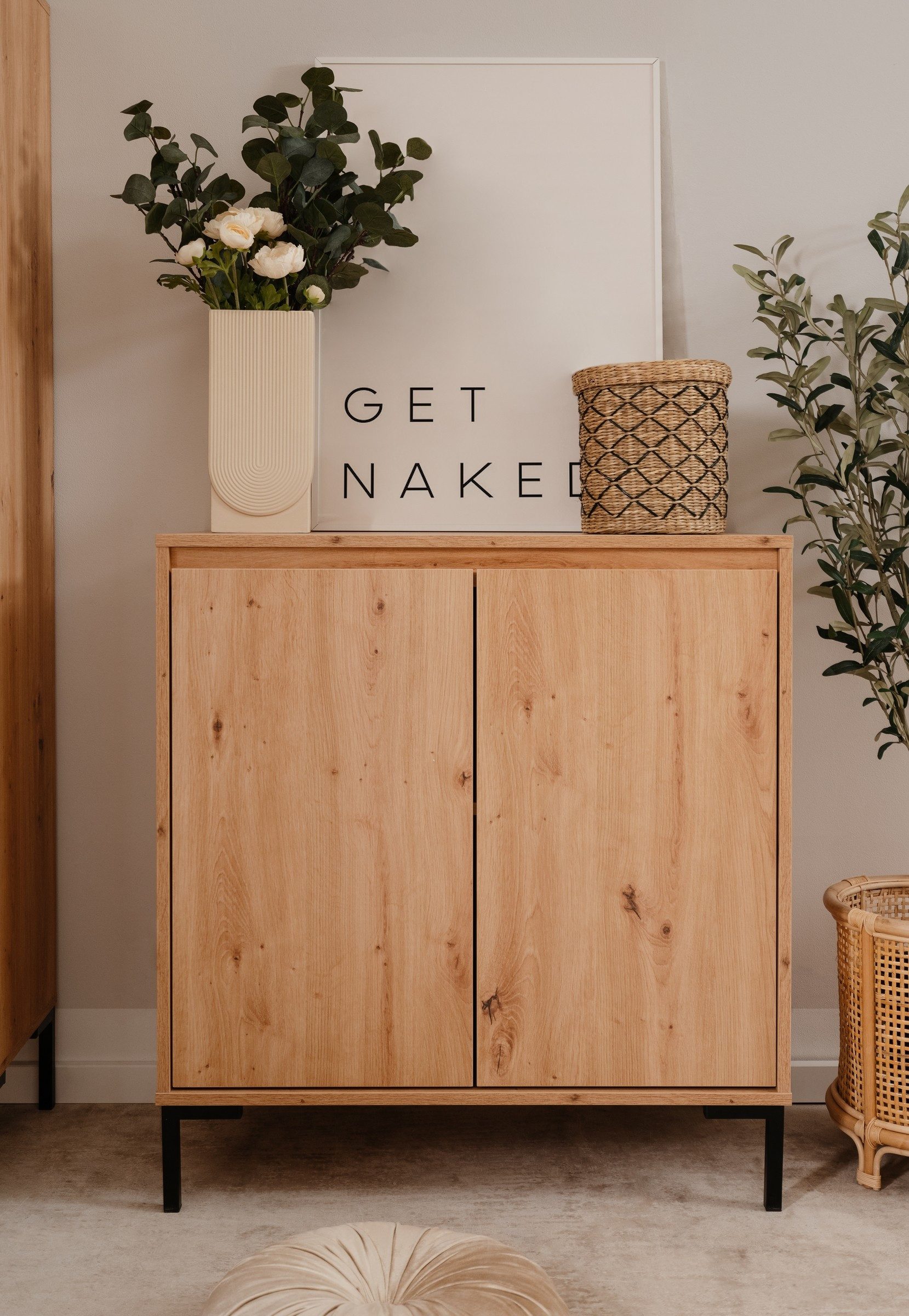 freiraum Kommode Korsika (BxHxT: 81x87x40 cm), in Dekor Artisan Oak