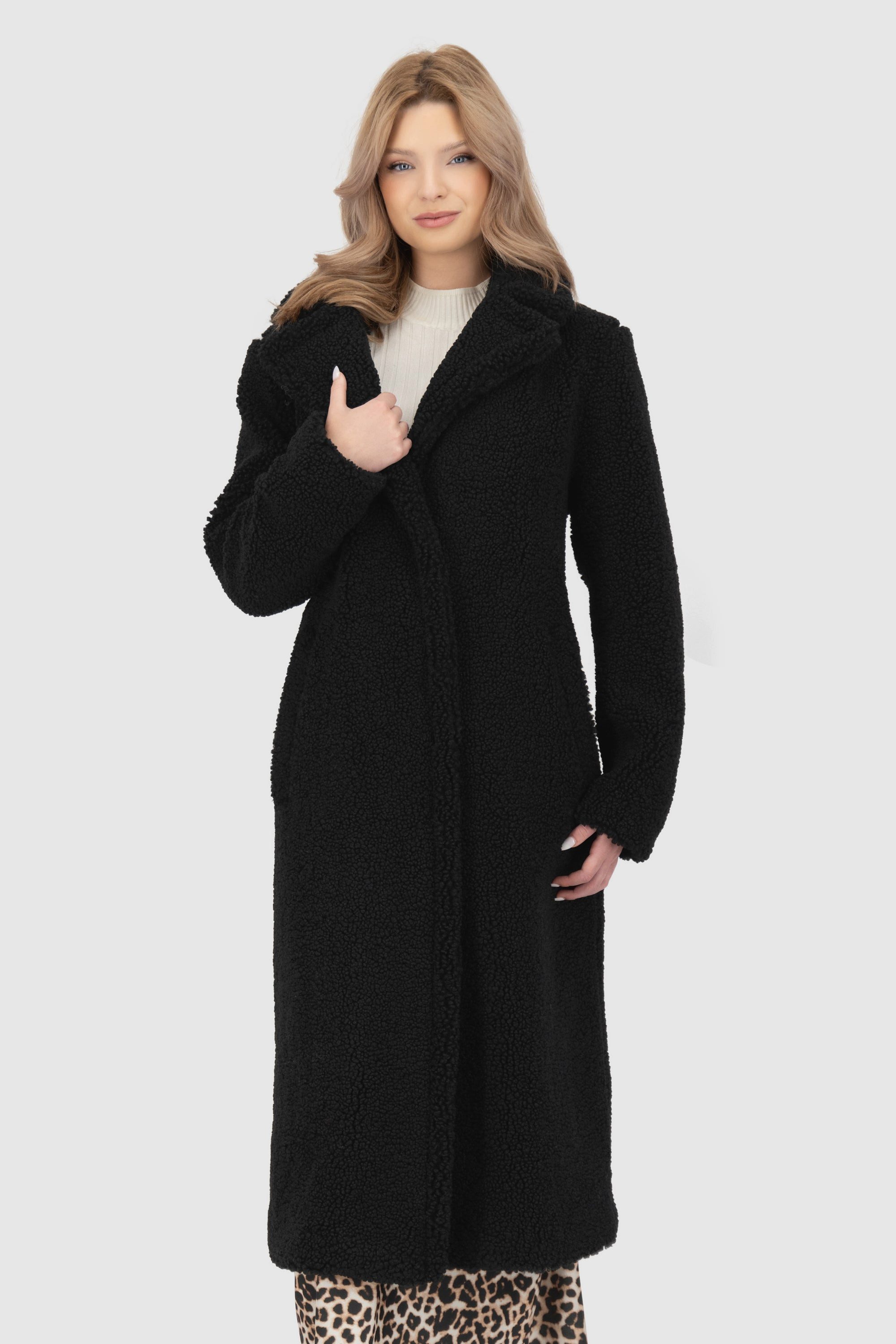 Alife & Kickin Wintermantel HariAK A Teddy Coat CS Flauschmantel, Longjacket aus kuschelweichem Teddyfell