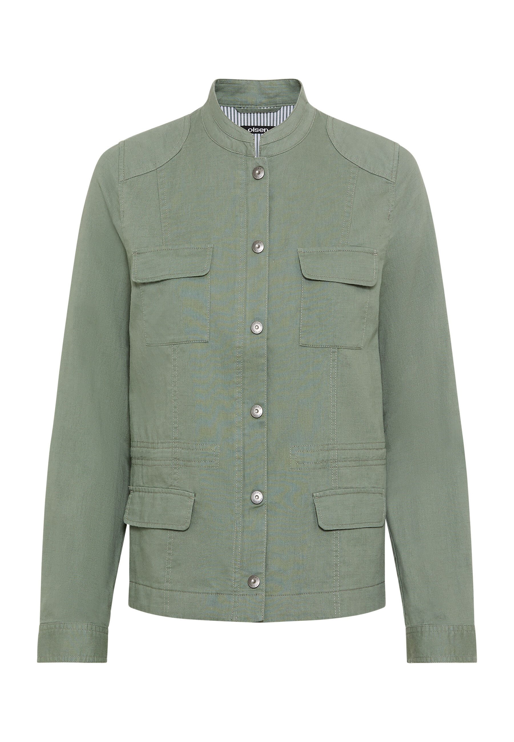 Olsen Kurzjacke Jacke mit kleinem Stehkragen