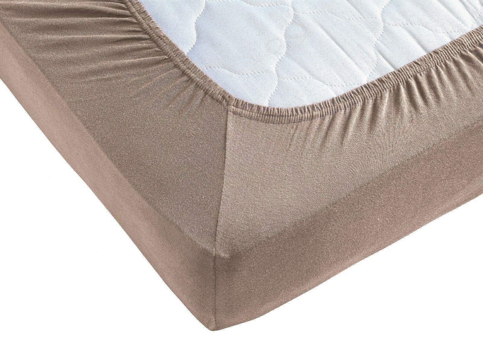 CLASS HOME COLLECTION Spannbettlaken Jersey Spannbettlaken Spannbetttuch 90x200 cm - 100x200 cm, 100 % Baumwolle, Gummizug: Praktisch mit Rundumgummizug, (1 Stü – Bild 3 von 4