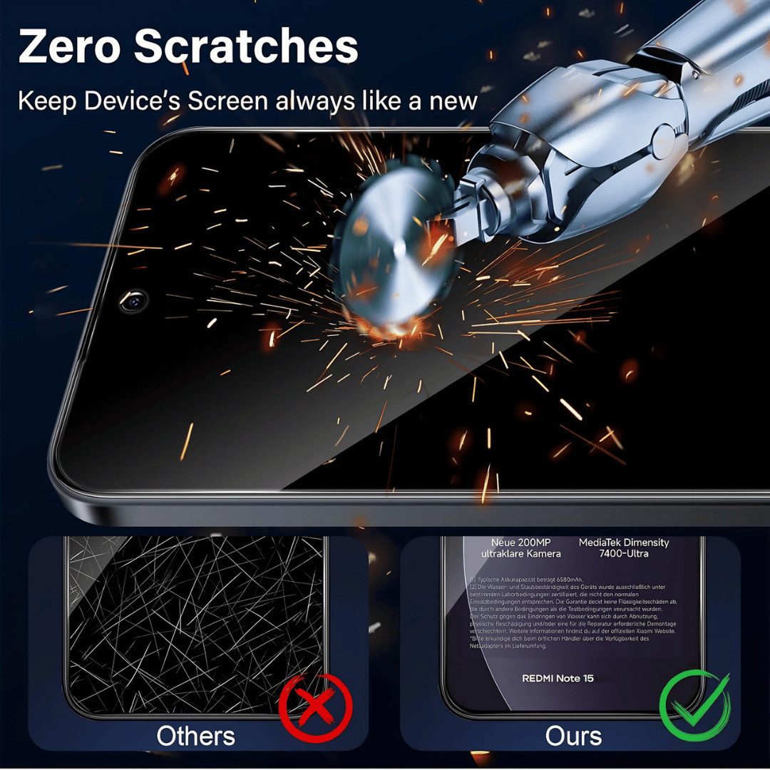 SmartUP Displayschutzglas für Xiaomi Redmi Note 15 Display Anti-Spy Privacy Blickschutz Full 9H für Xiaomi Redmi Note 15, Blickschutz, Anti-Spy – Bild 3 von 5