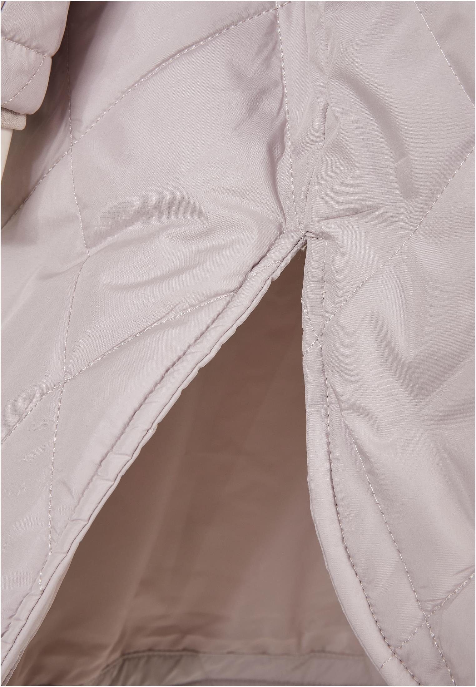 Diamond Damen Outdoorjacke Hooded Quilted Ladies URBAN CLASSICS Oversized warmgrey Coat (1-St)