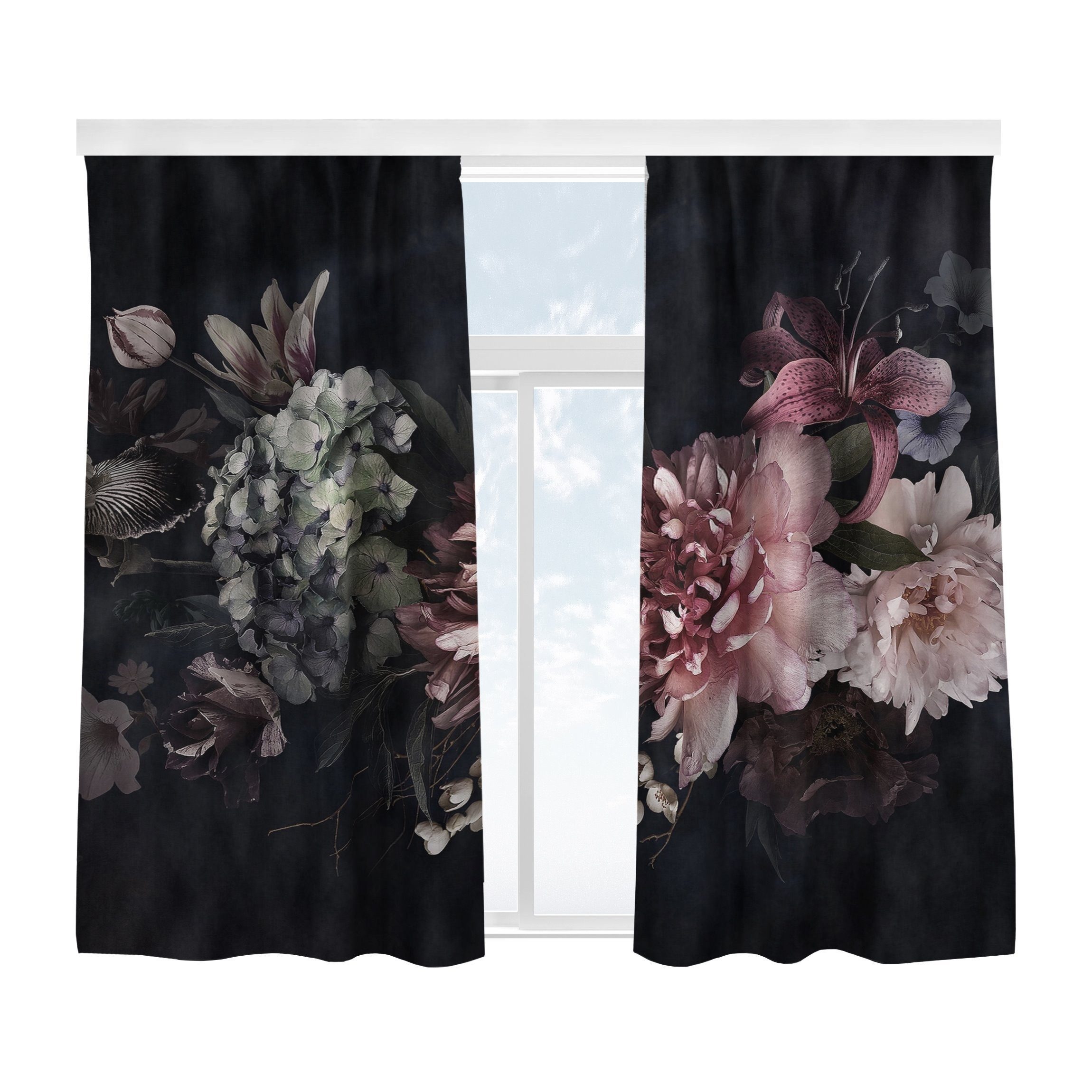 Bilderdepot24 Vorhang Gardine Natur Modern Blumen günstig online kaufen