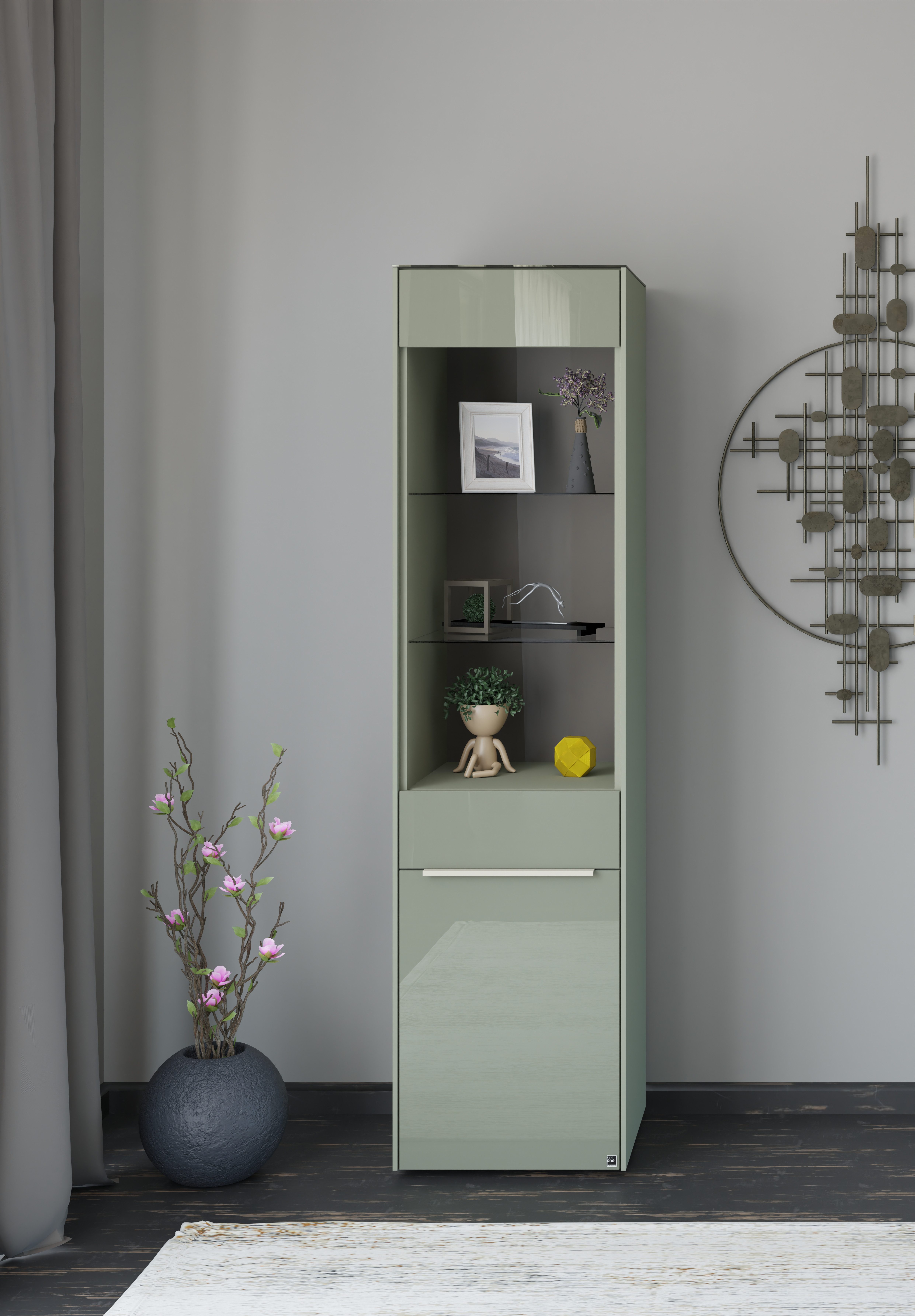 set one by Musterring Standvitrine Reno (1-St) Mit Gleitern und in verschiedenen Farben erhältlich