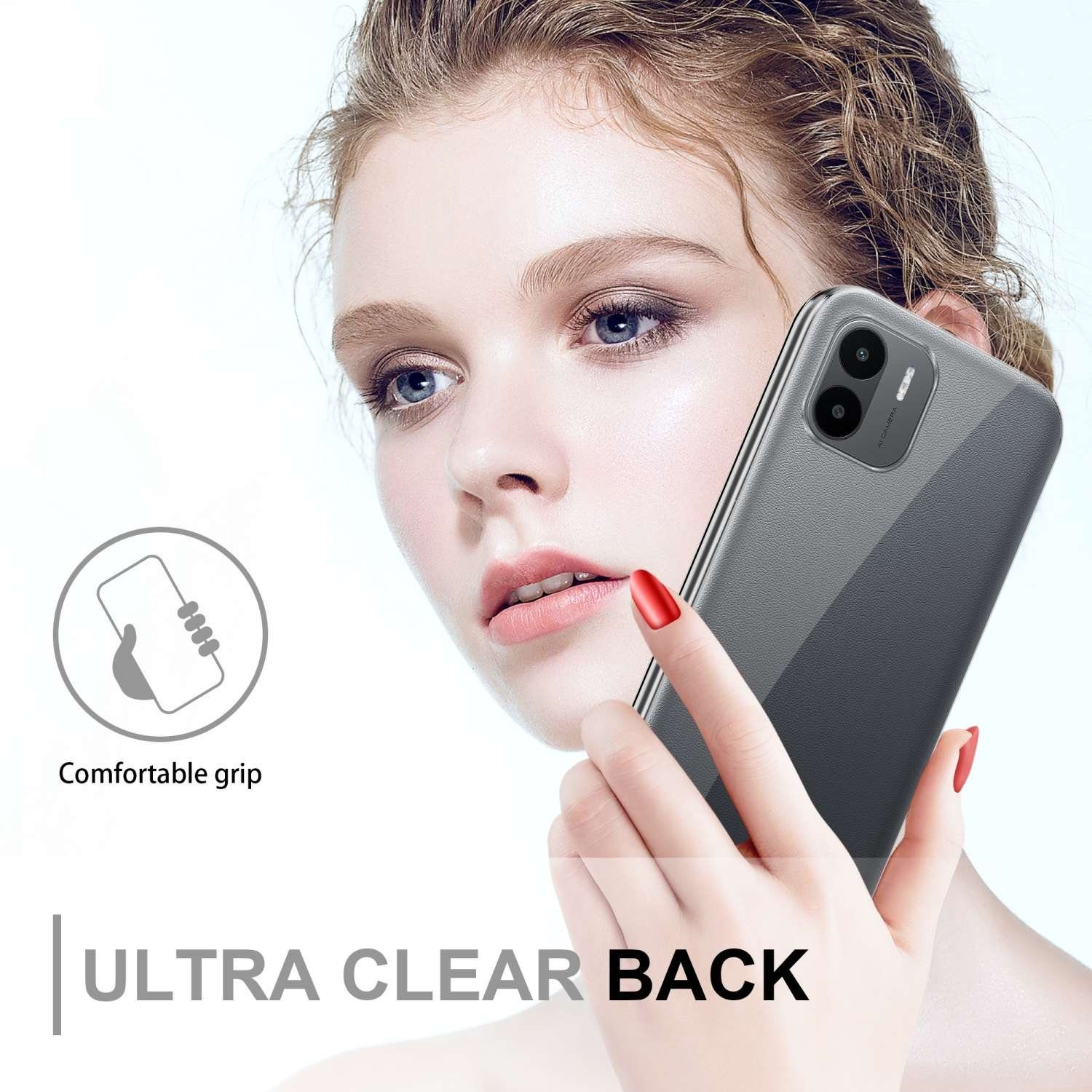 Cadorabo Handyhülle für Xiaomi RedMi A1 Hülle Xiaomi RedMi A1, Flexible Case Handy Schutzhülle - Hülle - Back Cover 360° Grad