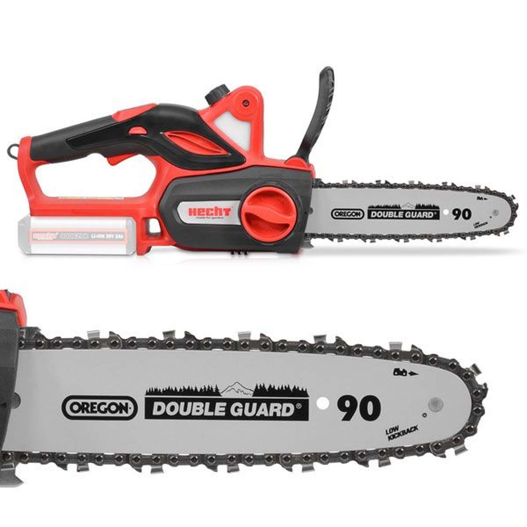 Hecht Akku-Kettensäge 920 Akku Serie 20V, 30,5 cm Schwertlänge, OREGON-Schwert und Kette, 5,5 m/s