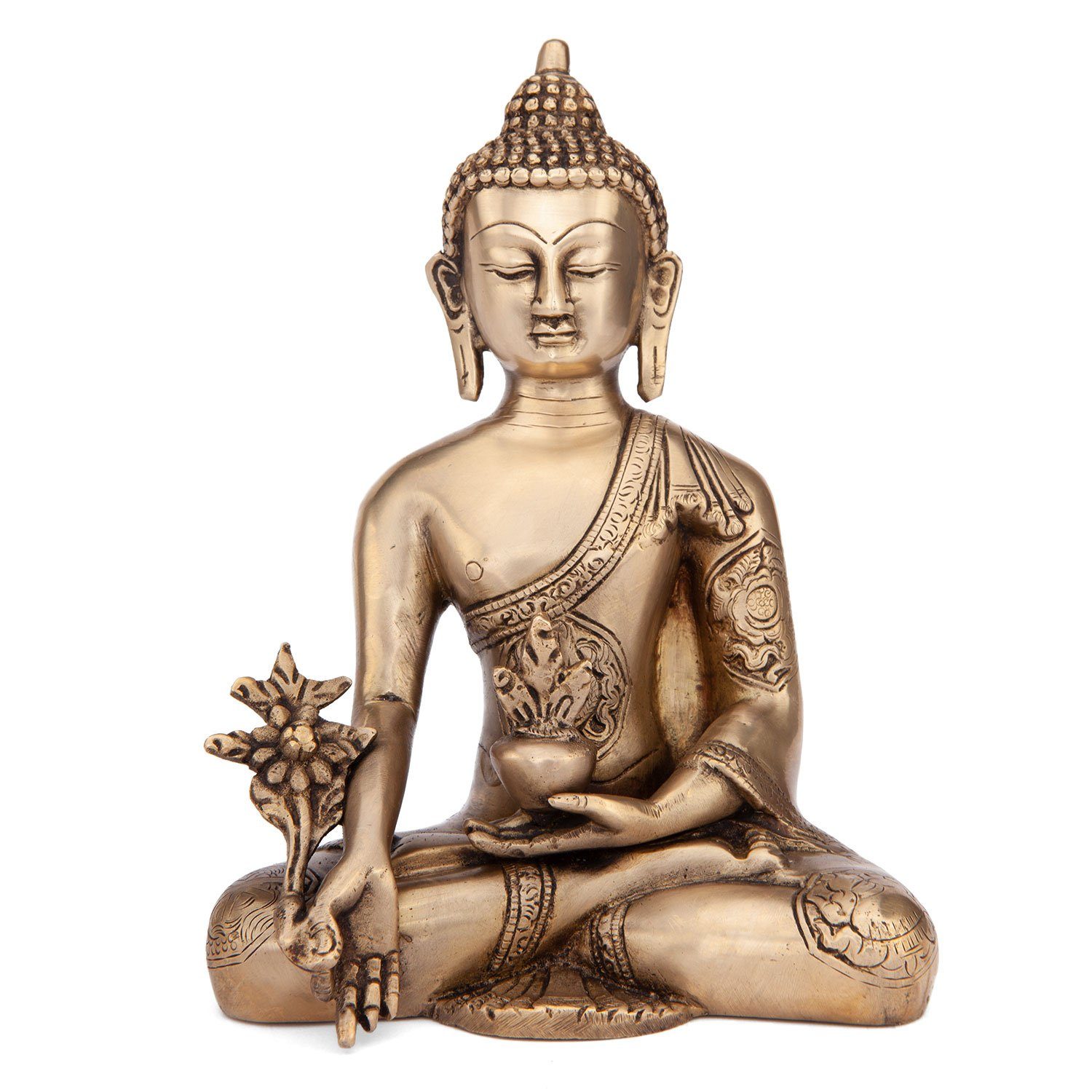 bodhi Buddhafigur Buddha Statue, Messing, 18 ca. cm