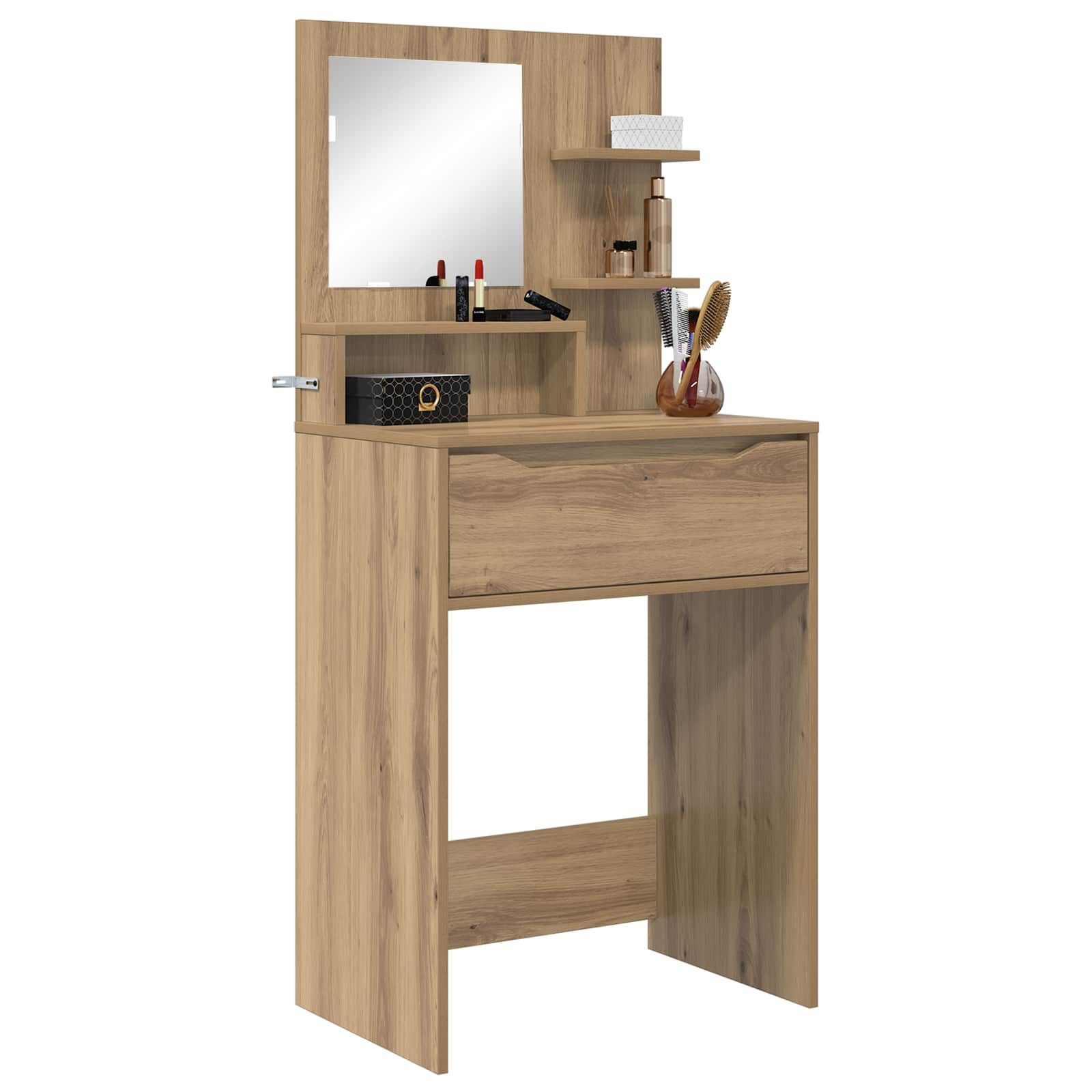 vidaXL Schminktisch Schlafzimmer-Frisiertische Artisan-Eiche 80 x 39,6 x 135 cm (1-St)