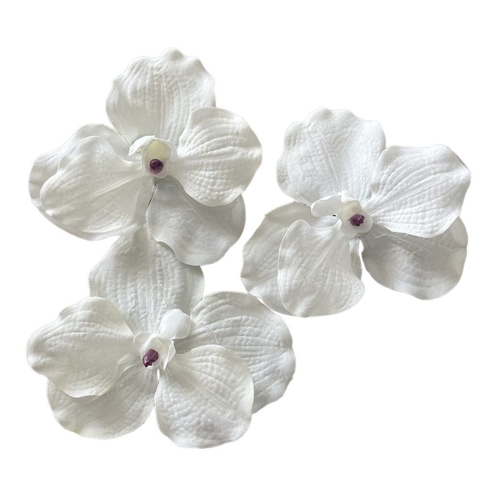 Kunstblume *Seiden-Blüte Orchidee auf Metall-Clip zur individuellen Dekoration* Orchidee (Orchidaceae), 2474U, Höhe 10 cm, künstlich, naturgetreu, täuschend echt