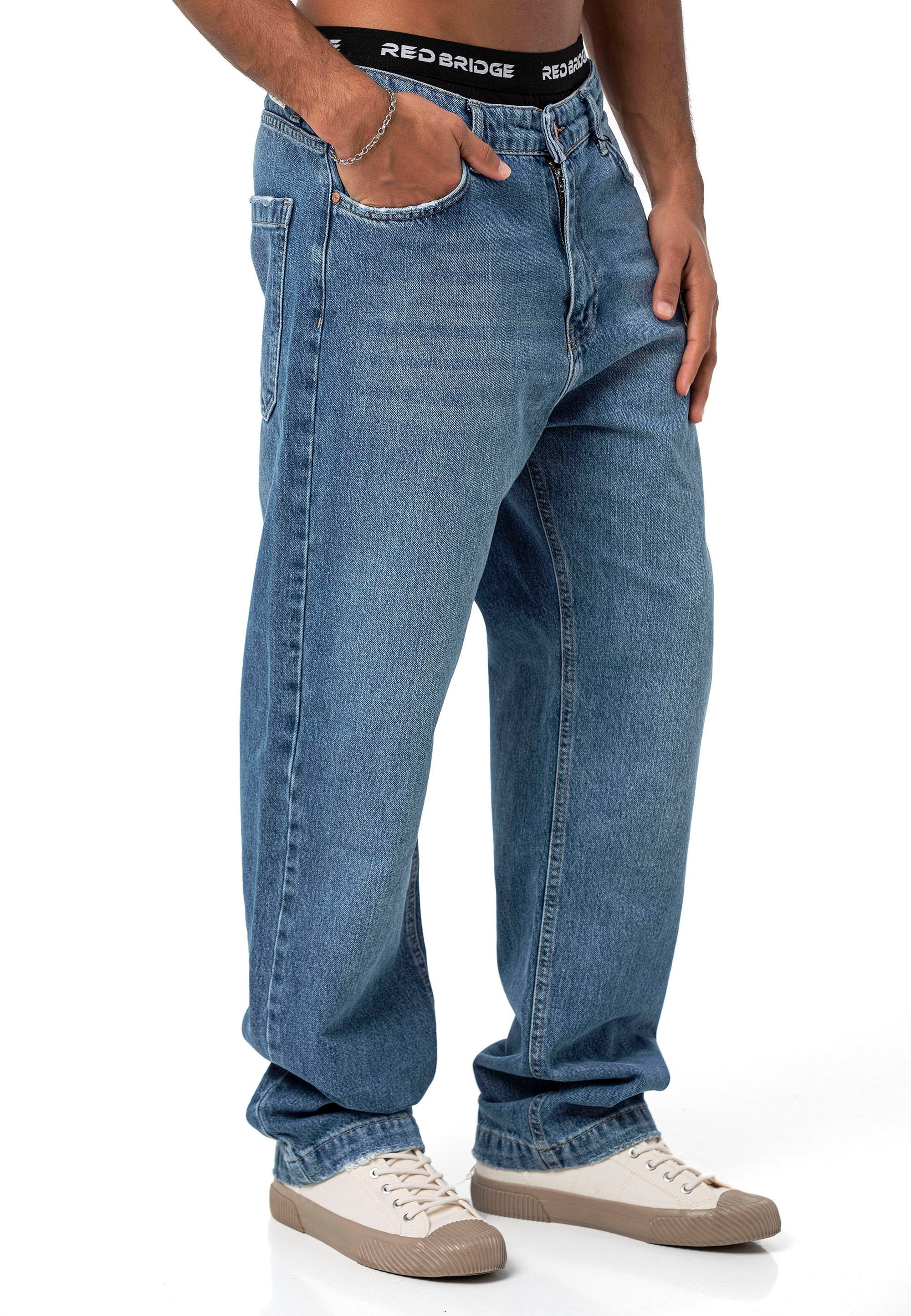 RedBridge Weite Jeans im Baggy Style mit Used Waschung 5-Pocket-Style – Bild 3 von 5