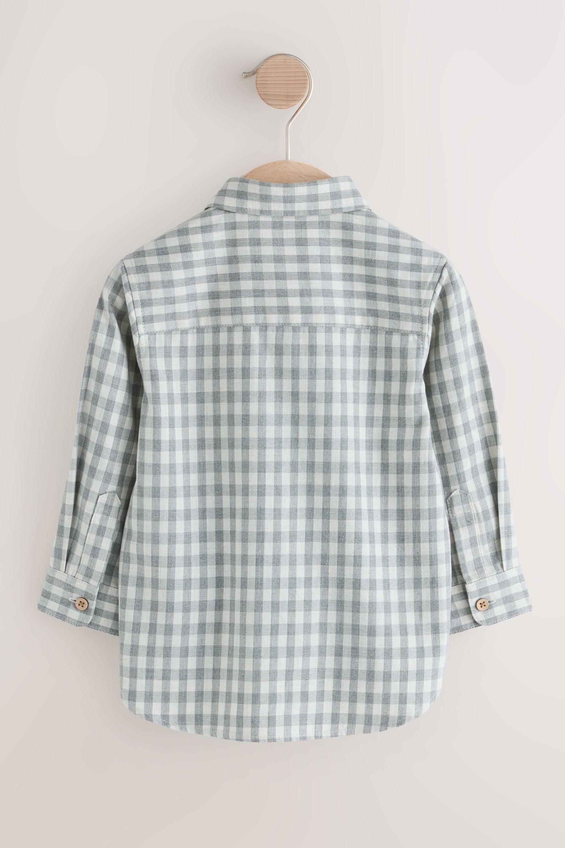 Next Langarmhemd Besticktes Langarmshirt im Vichykaro günstig online kaufen