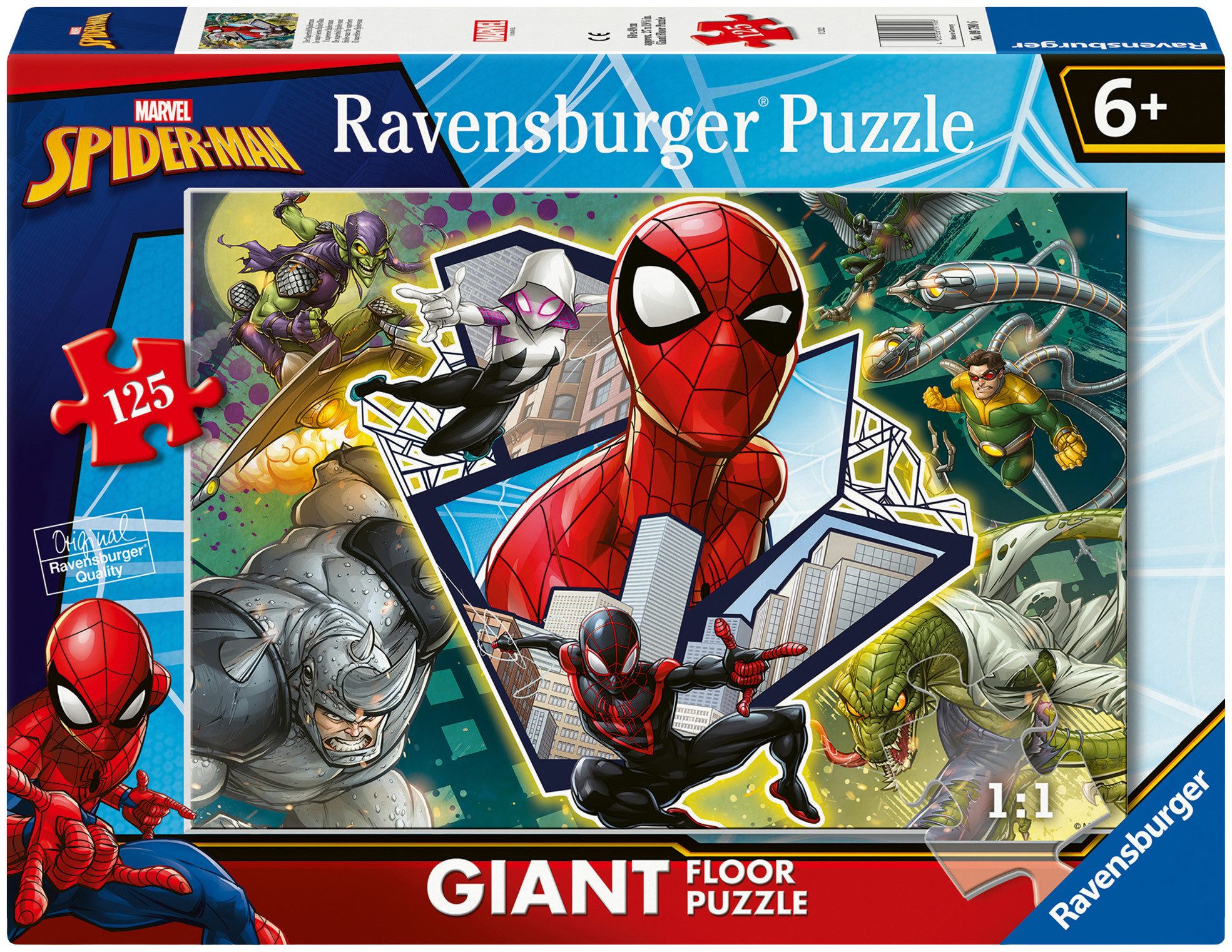 Ravensburger Puzzle Der Superheld Spiderman, 125 Puzzleteile, Made in Germany