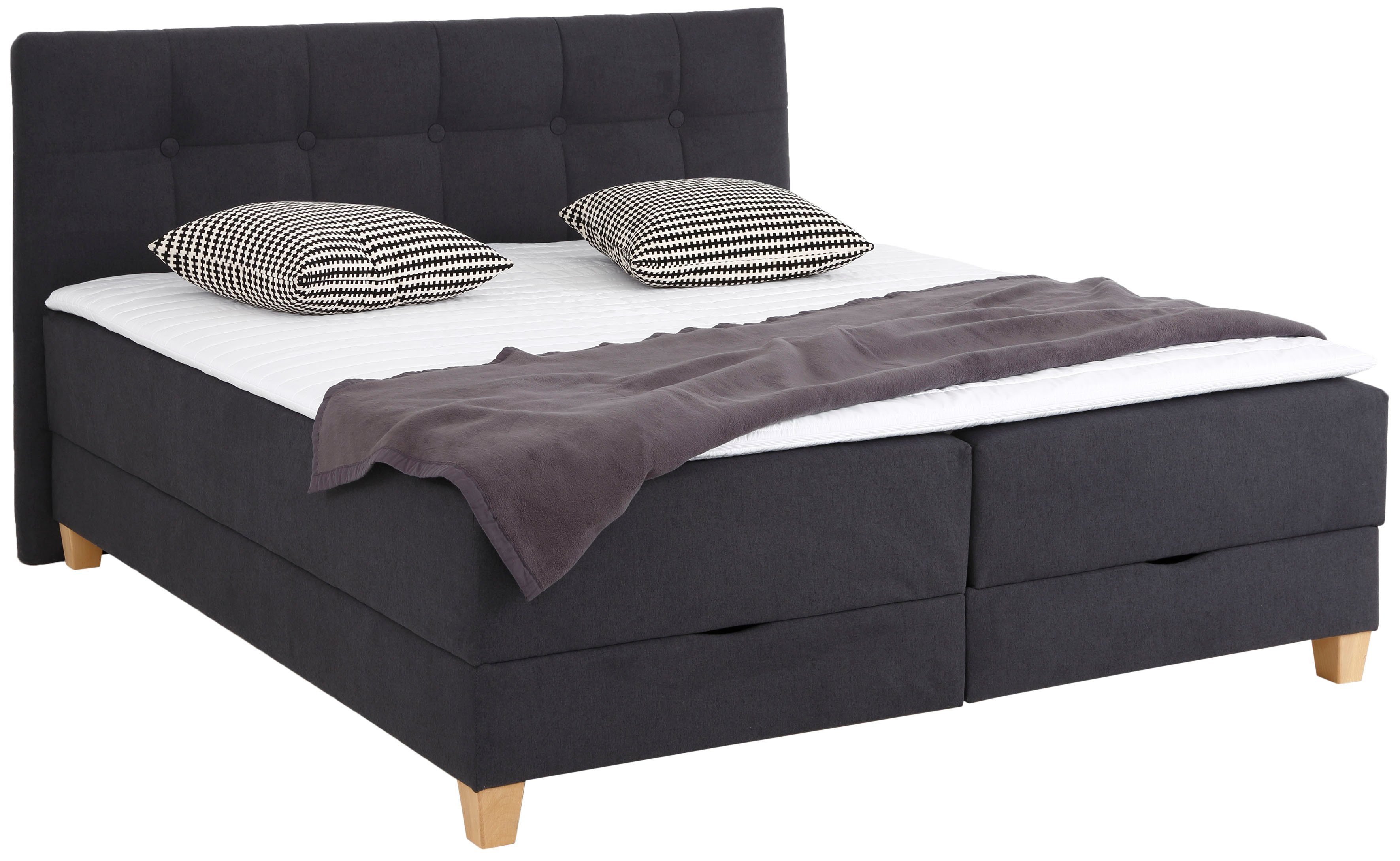 Home affaire Boxbett Lonrai, in H2,H3 & H4 und XXL - Überlänge 220cm wählbar, inkl. Topper