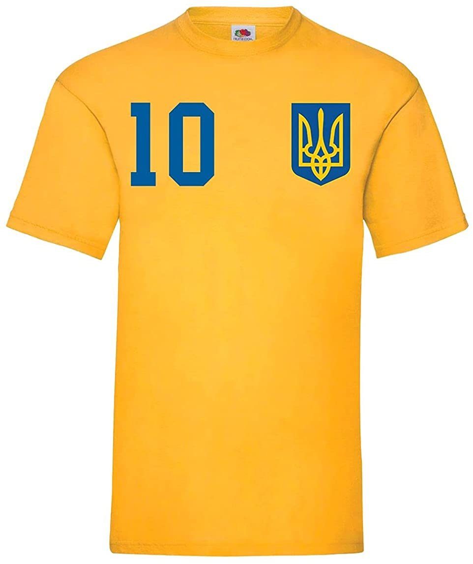 Youth Designz T-Shirt Ukraine Herren T-Shirt Trikot mit trendigem Motiv