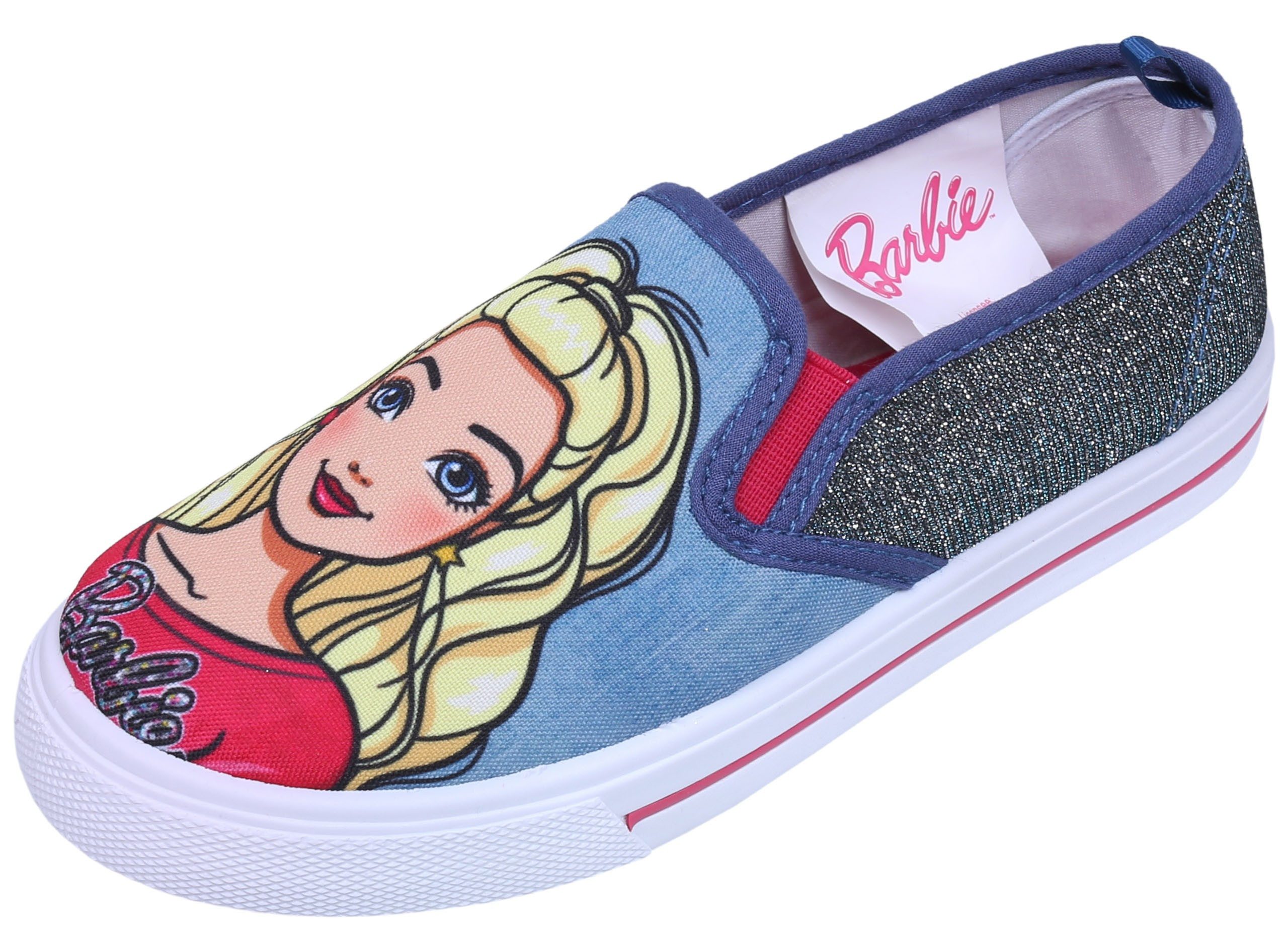 Barbie Slip-On-Turnschuhe aus Jeansstoff BARBIE mit Brokatt-Details 33 EU Babystiefel