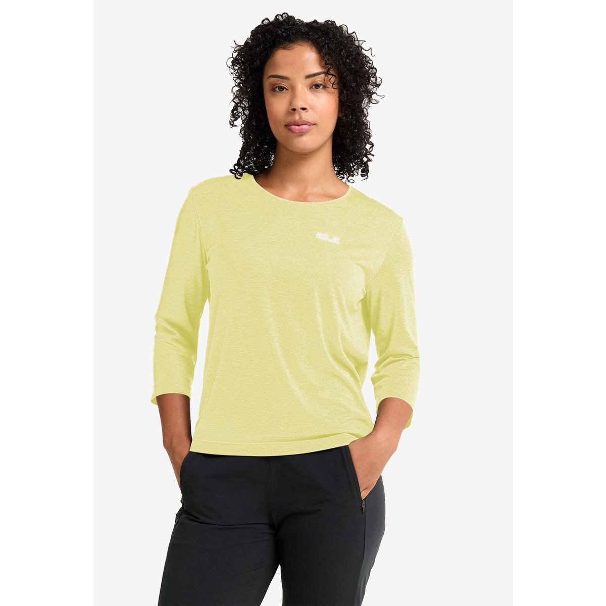 Jack Wolfskin Longsleeve Wildtrail 3 / 4 W Leichtes, schnelltrocknendes 3/4-T-Shirt für Damen, ideal für