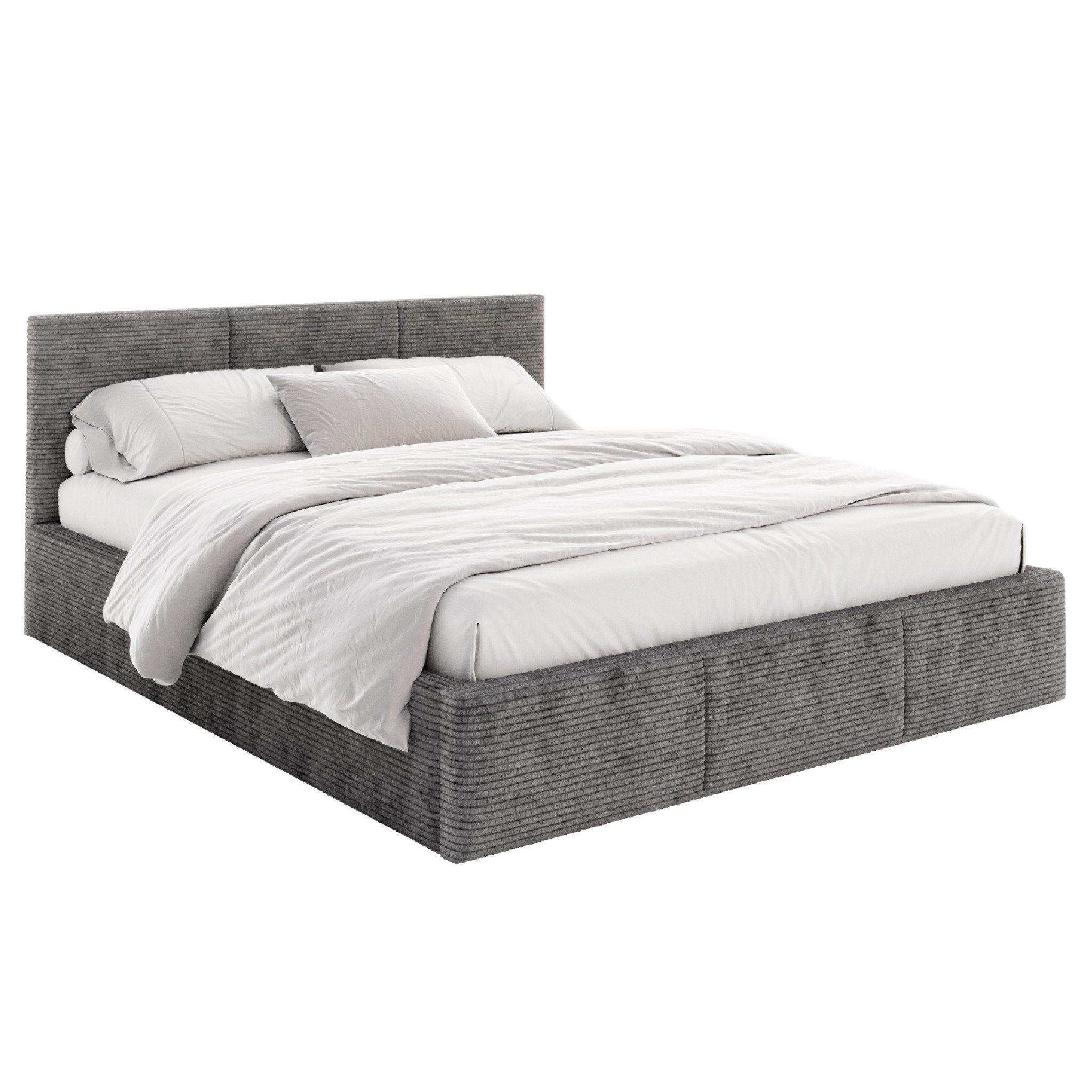 FDM Polsterbett AMBER modern mit Bettkasten MADE IN EU - mit Cord Bezug (ve günstig online kaufen