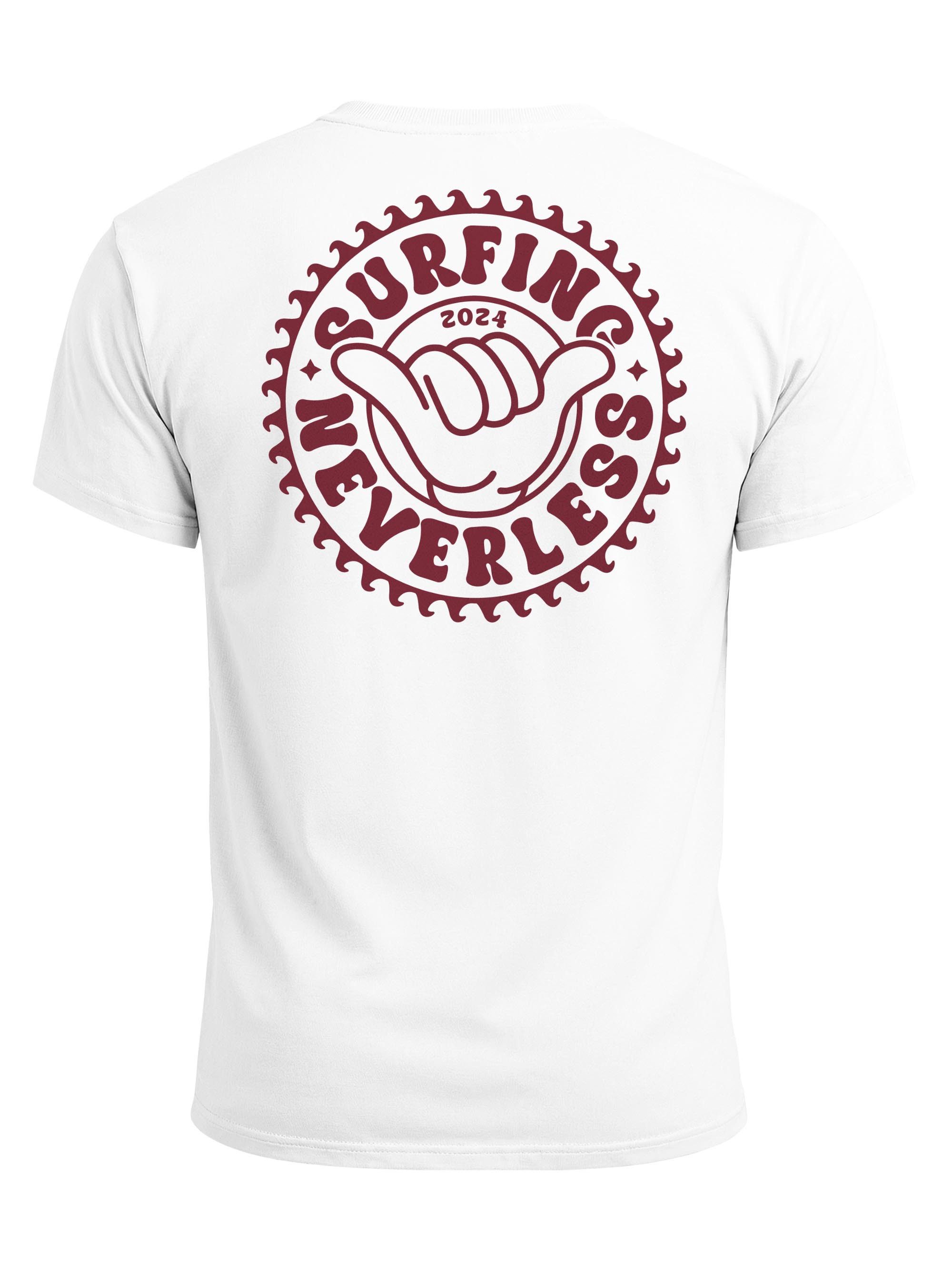 Neverless Print-Shirt Herren T-Shirt Surfing Surfer Motiv Hang Loose Sommer Sonne Wellen mit Print