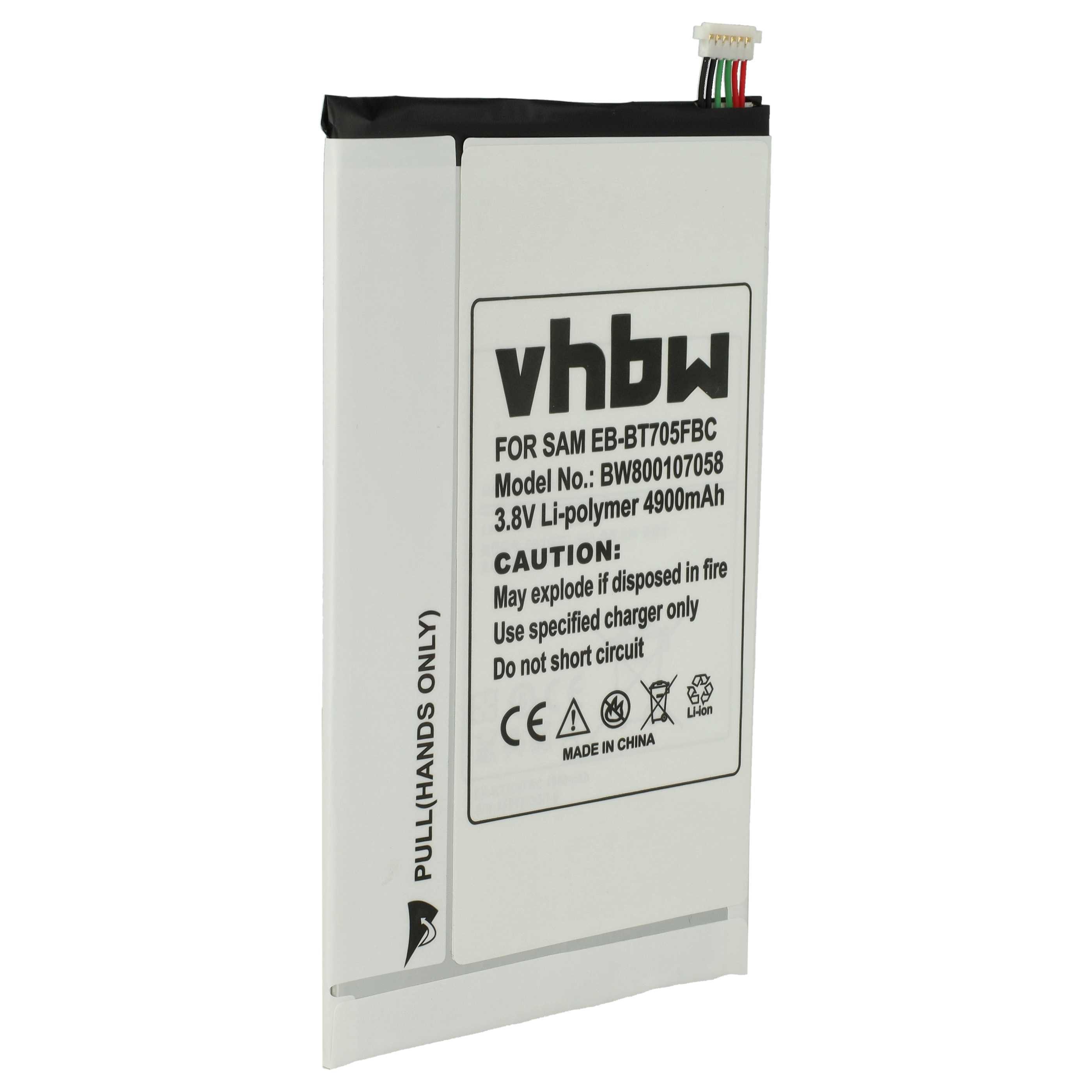 vhbw Akku passend für Samsung Galaxy Tab SM-T707V Tablet / Notebook, Tablet-Akku Akku Li-Polymer 4900 mAh (3,8 V), Leistungsfähiger Austausch-Akku für Ihren Tablet-Computer